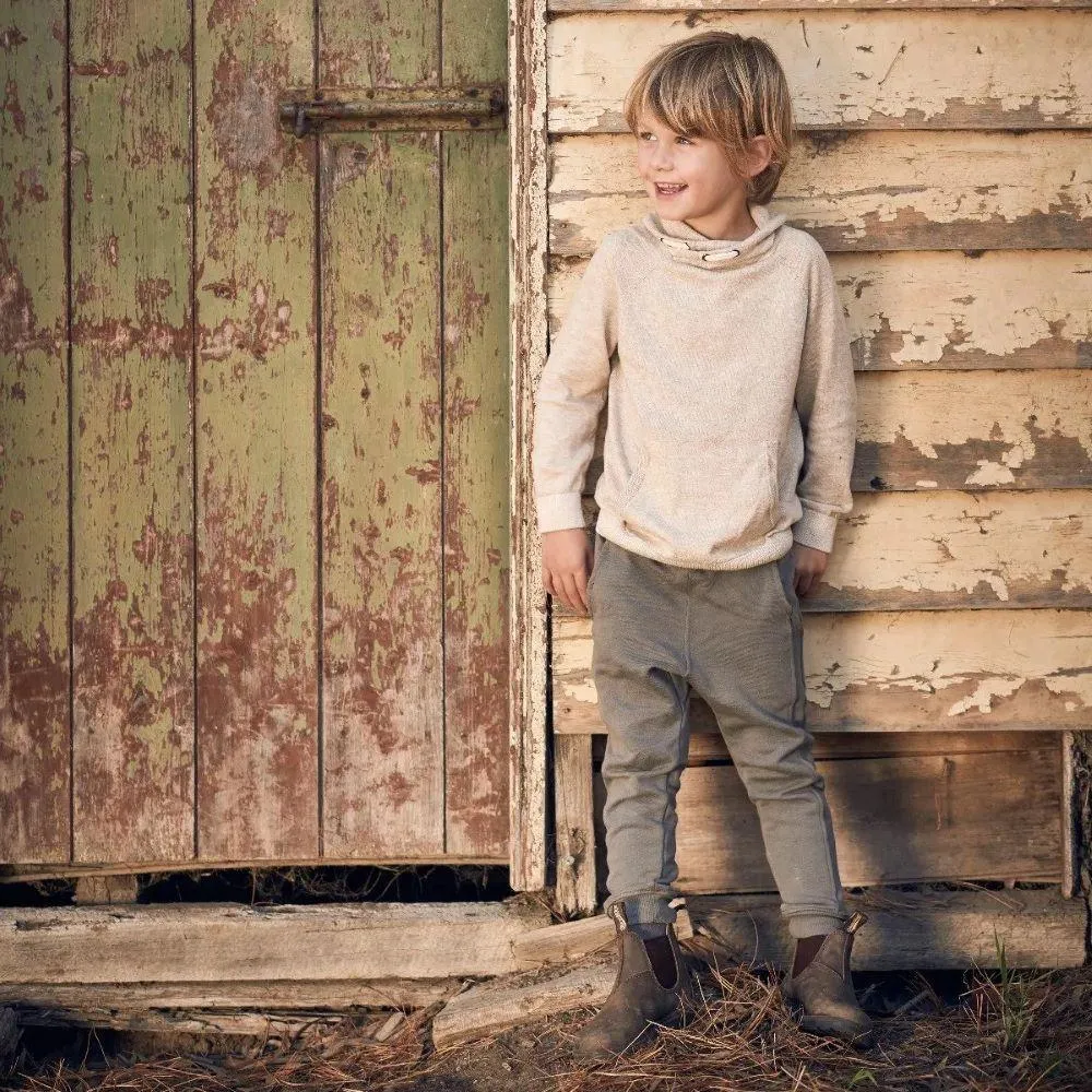 Blundstone 565 Kids Unisex Rustic Brown Leather Boots Slip On Ankle Boots