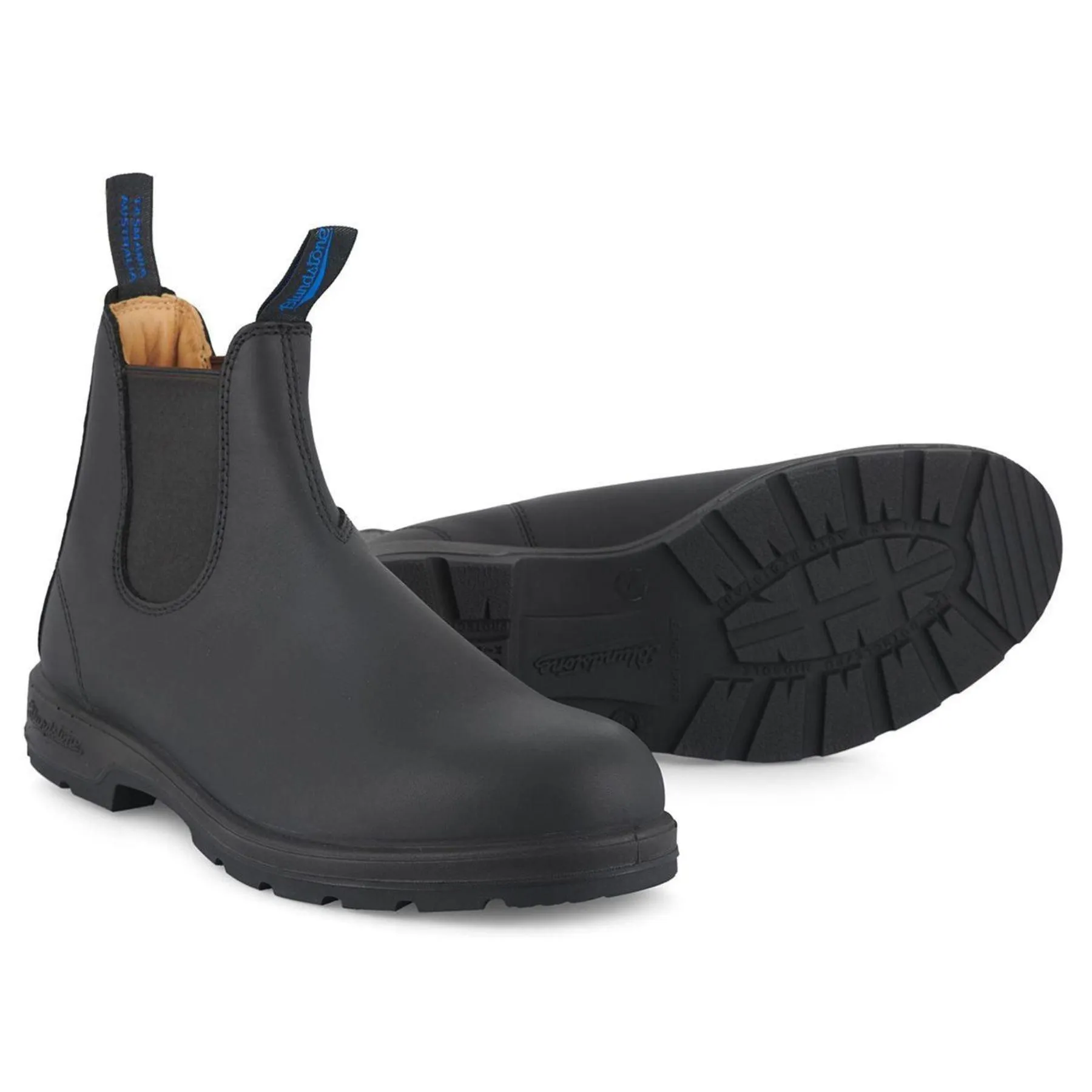 Blundstone 566 Black Thermal Leather Chelsea Boots Black Nubuck Slip On Retro