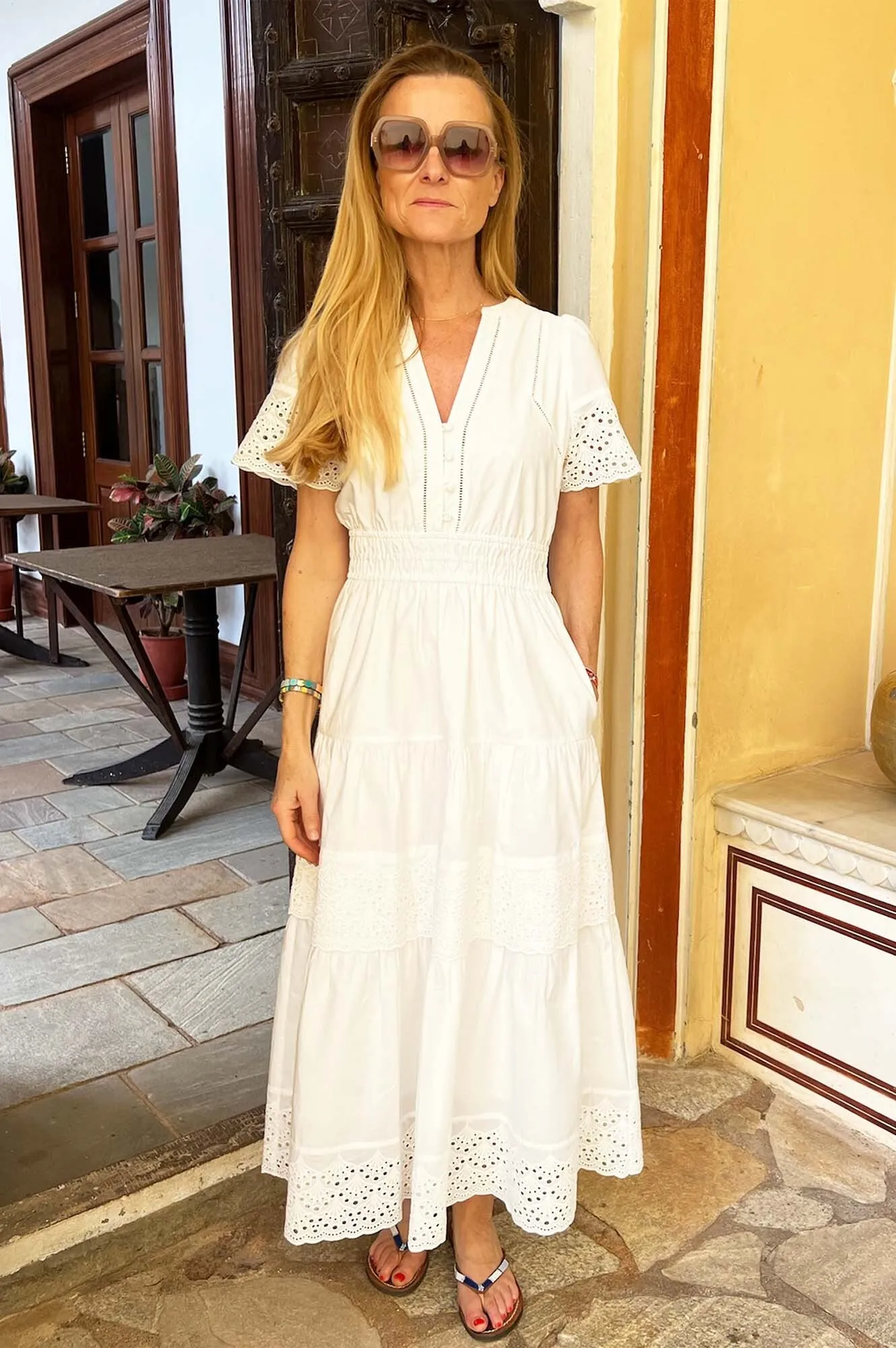 Broderie Sienna Dress | Ivory