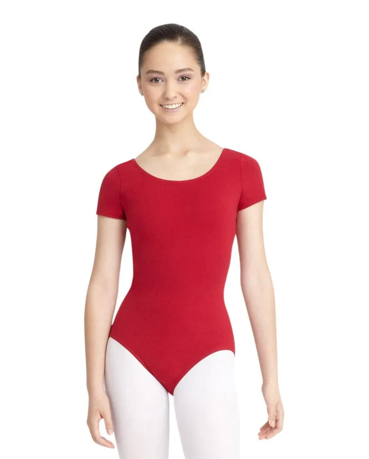 Capezio Women's Short Sleeve Cotton Leotard