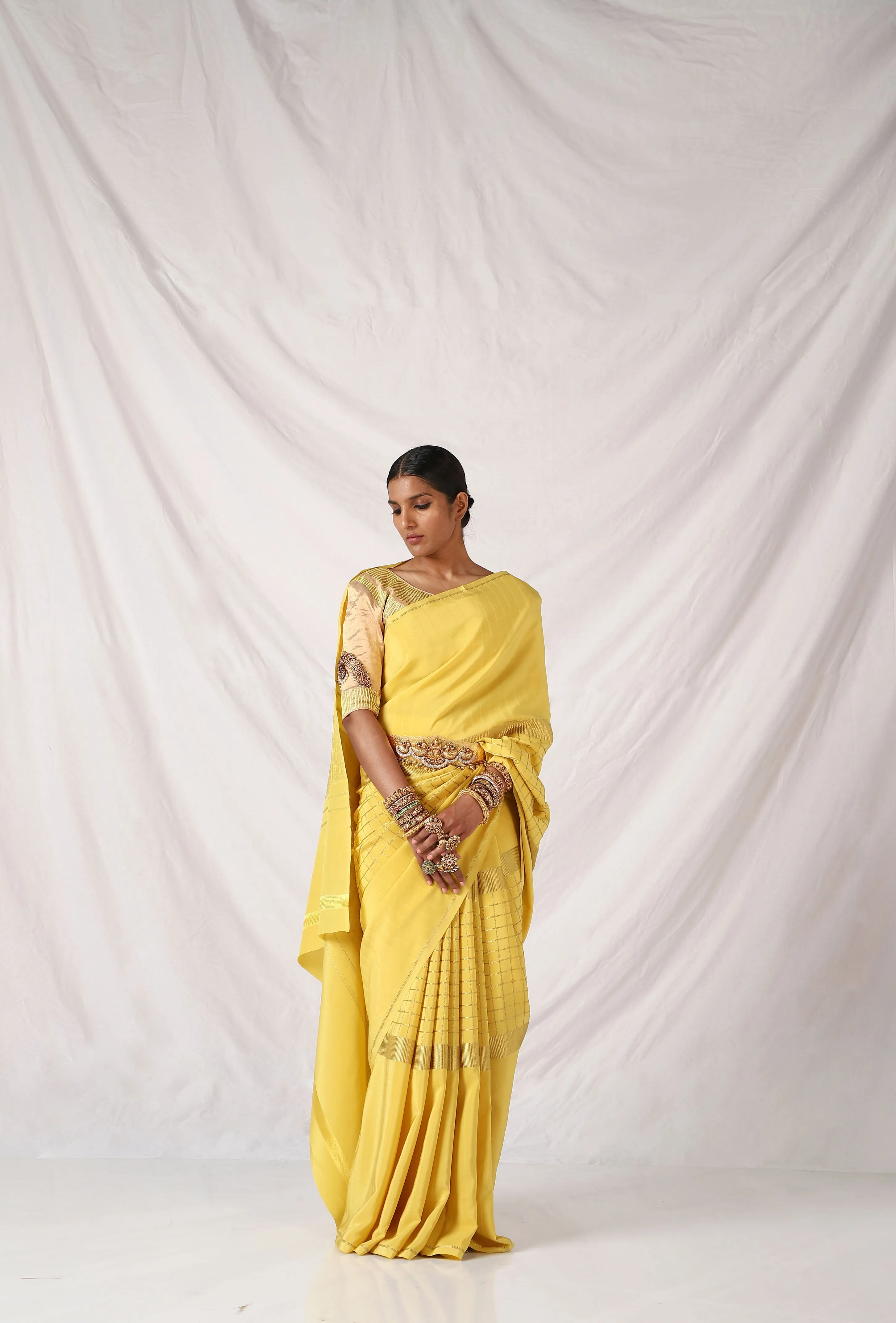 Celery Yellow Eshwari Saree