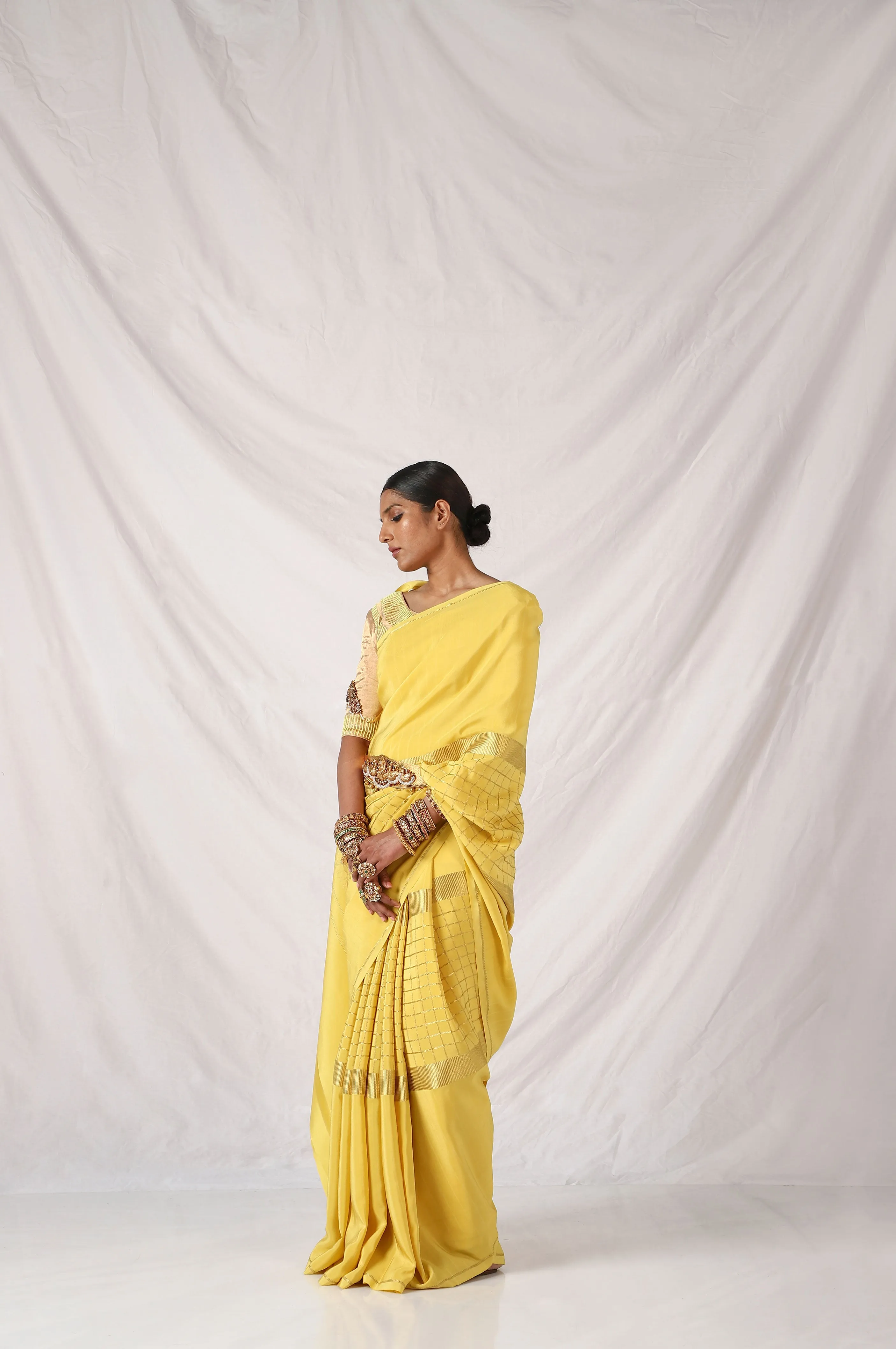 Celery Yellow Eshwari Saree