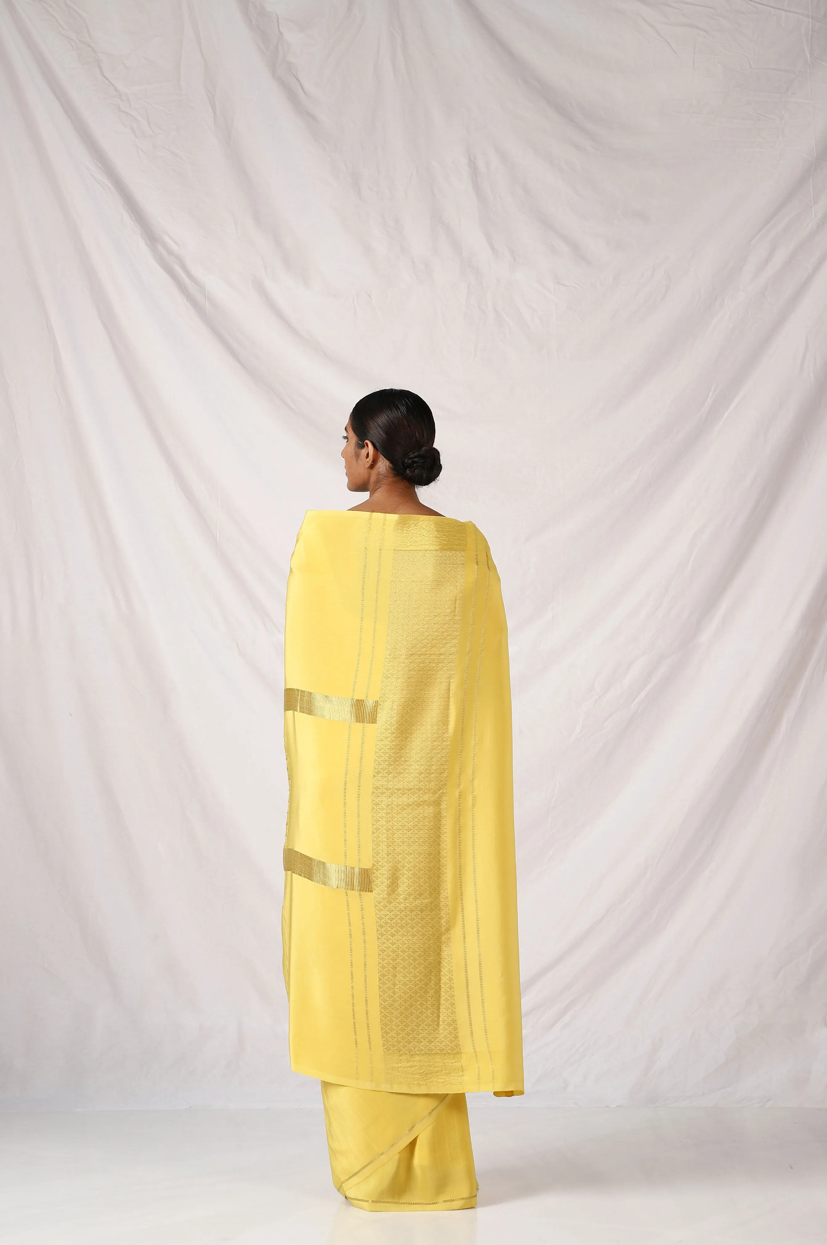 Celery Yellow Eshwari Saree