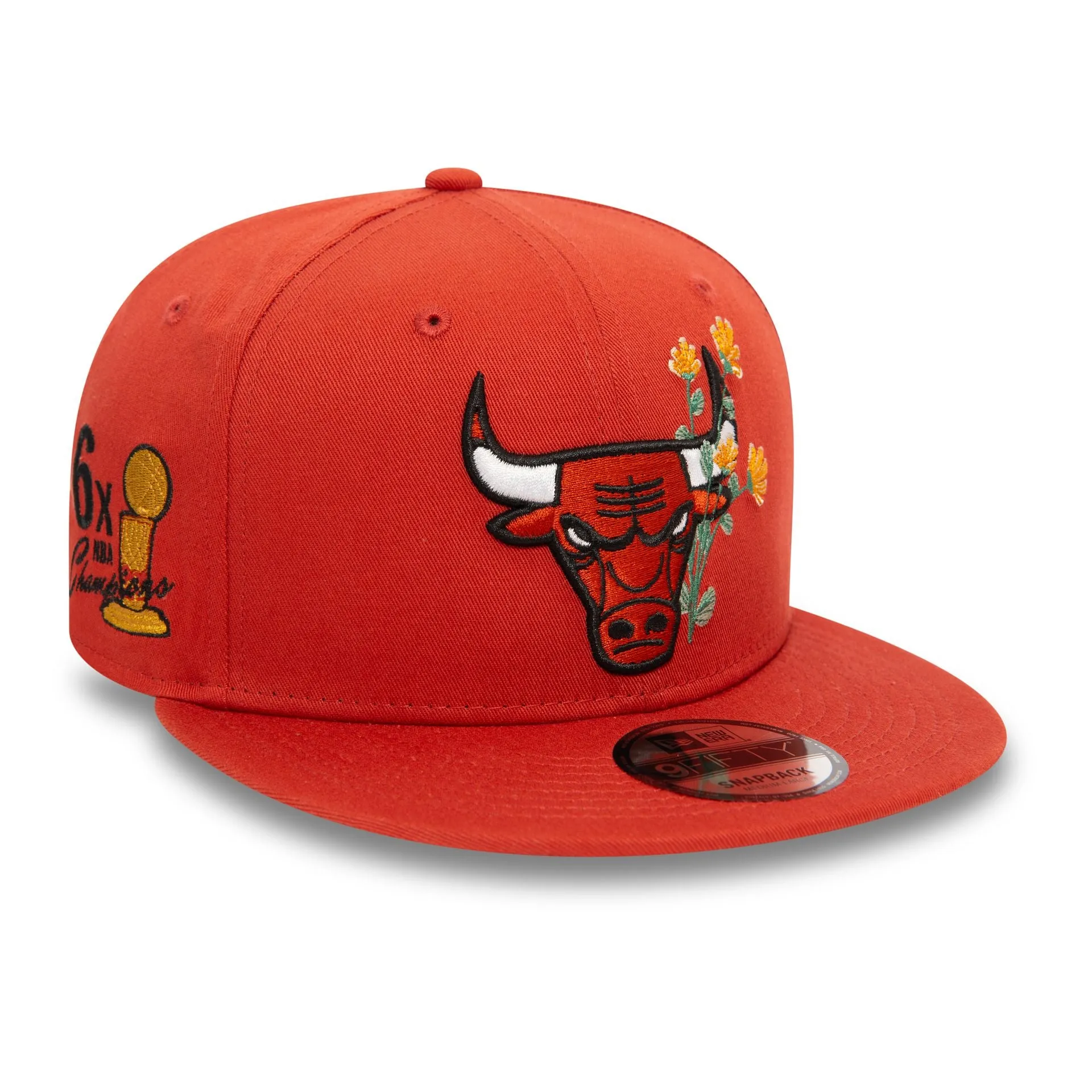 Chicago Bulls Seasonal Flower Copper 9FIFTY Snapback Cap