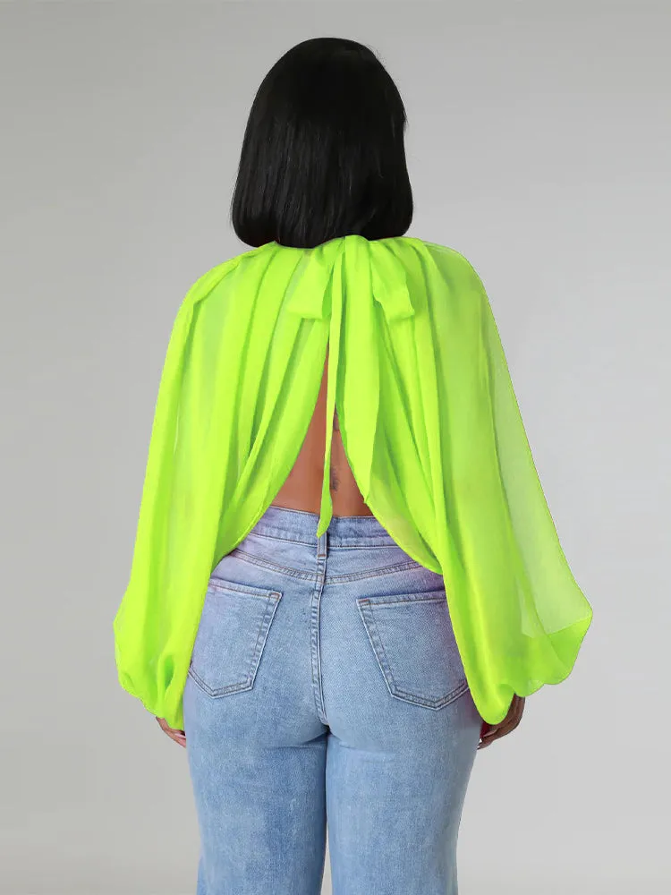 Chiffon Asymmetric Top