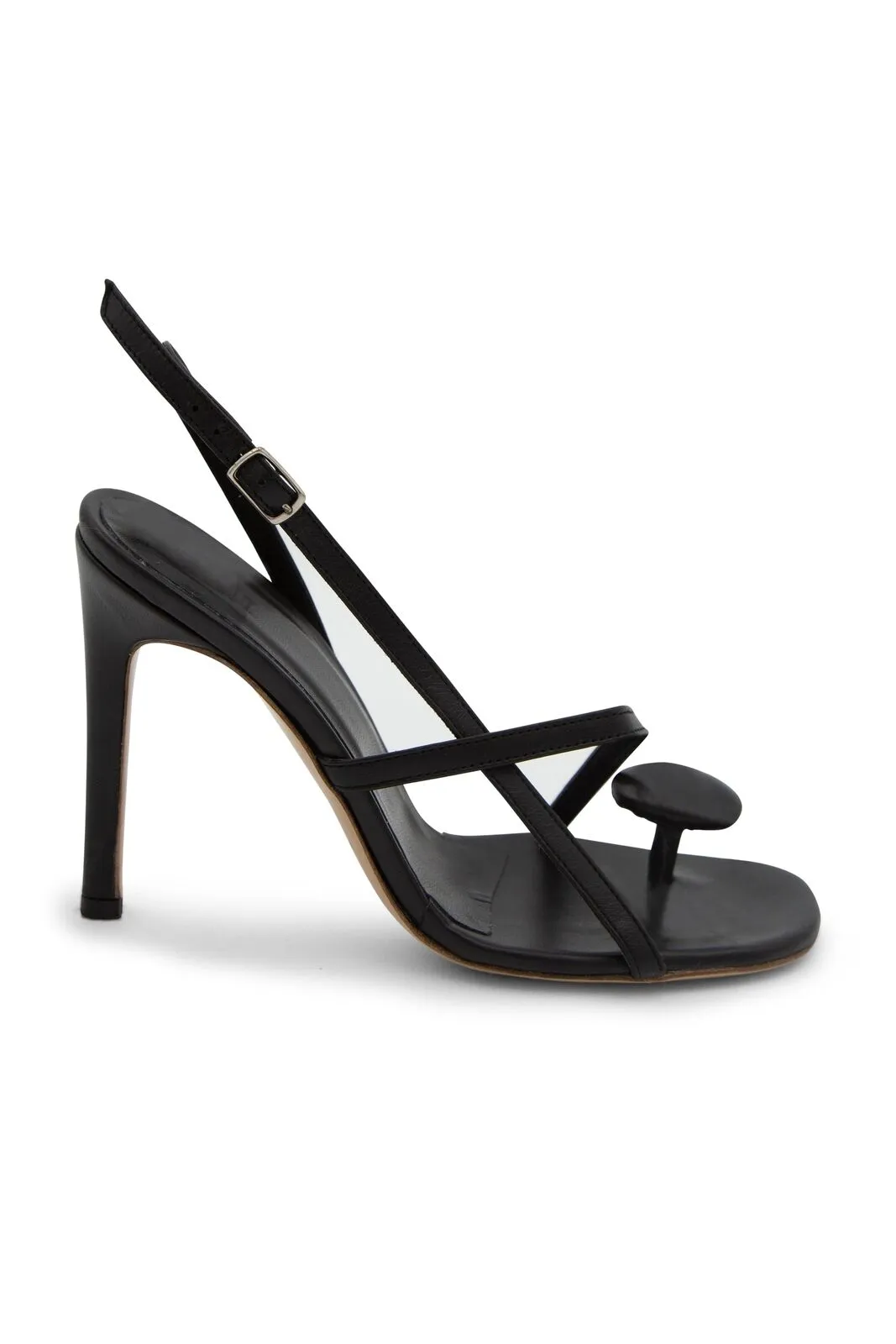 COPERNI $755 Open Toe Oval Black Strappy Ankle Slingback Sandal Stiletto Heel 36