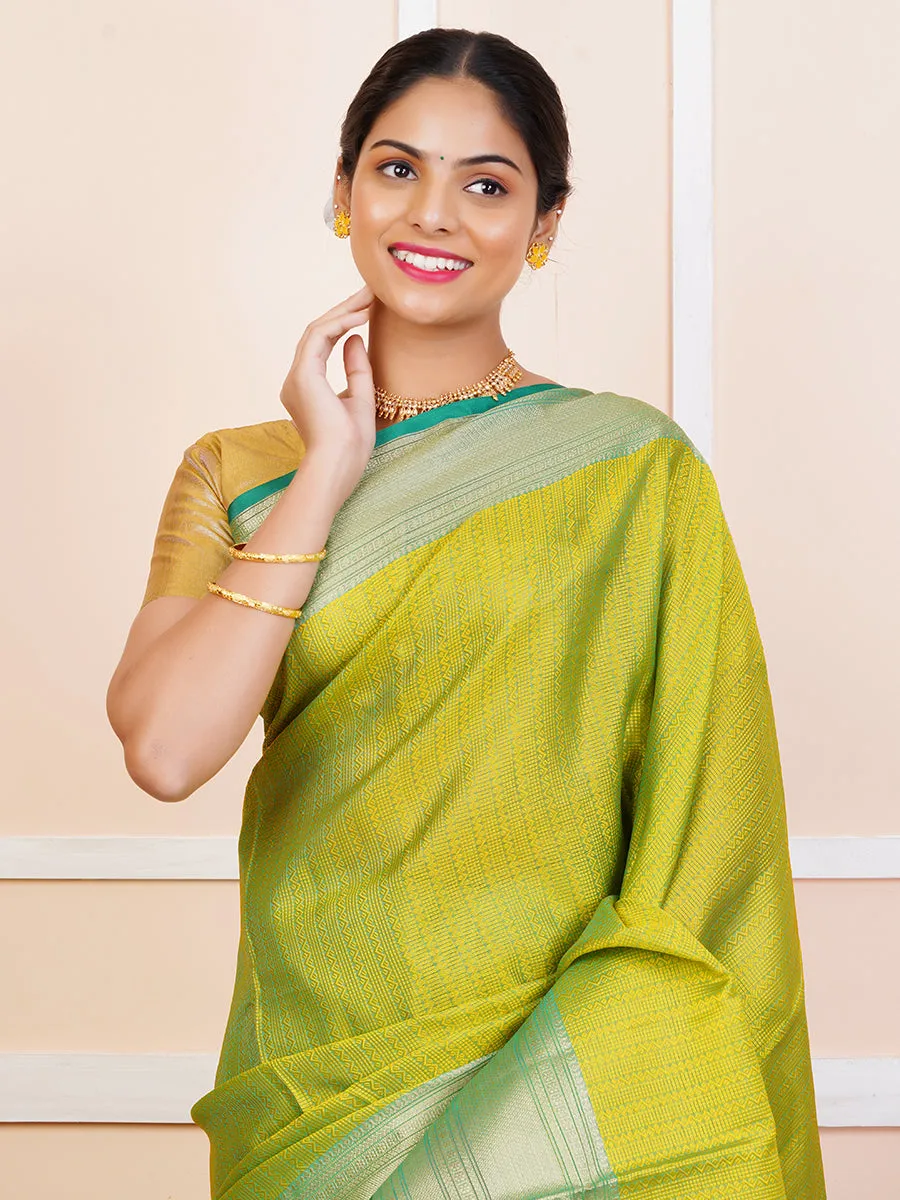 Couple Combo Full Sleeves Shirt with Dhoti & Saree Set Green