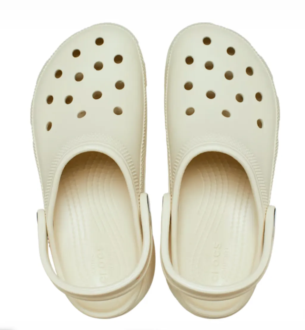 Crocs WOMEN'S CLASSIC PLAFORM CLOG Bone