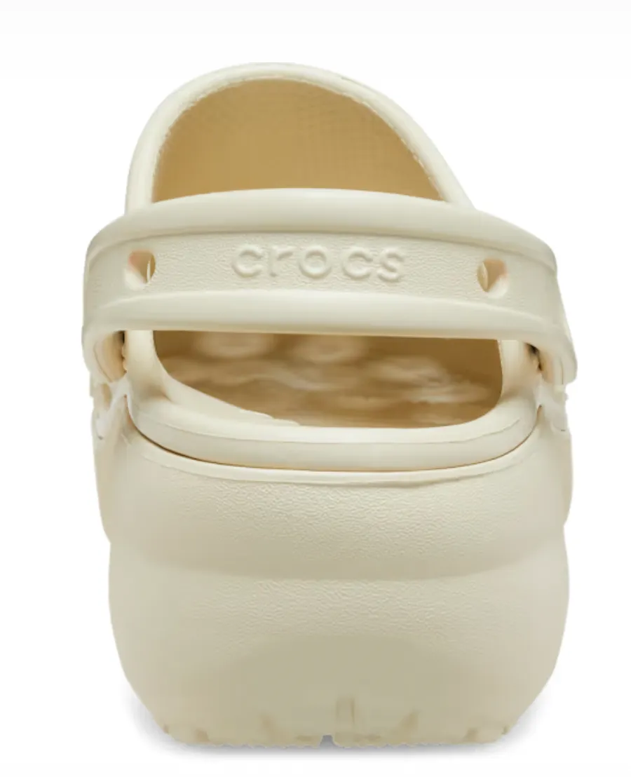 Crocs WOMEN'S CLASSIC PLAFORM CLOG Bone