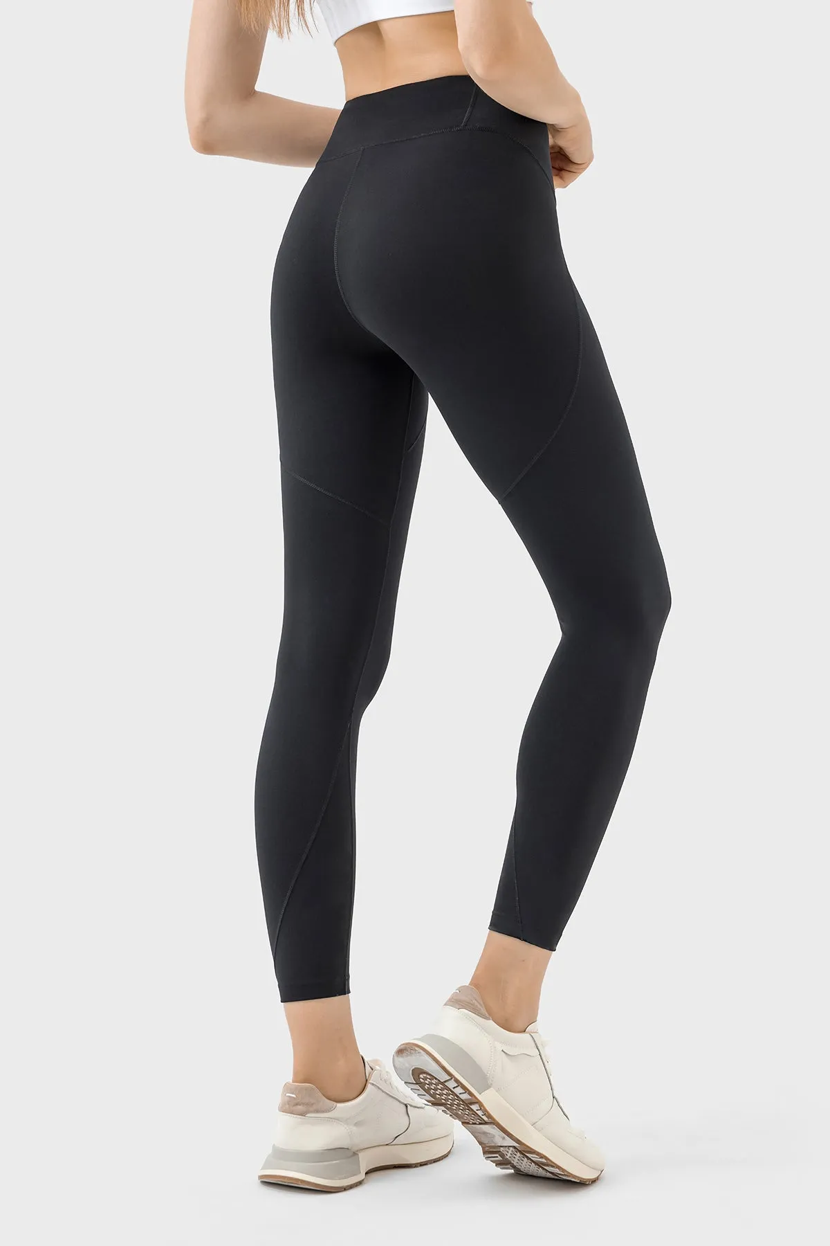 Curved Waist Lift-Up Compression Leggings