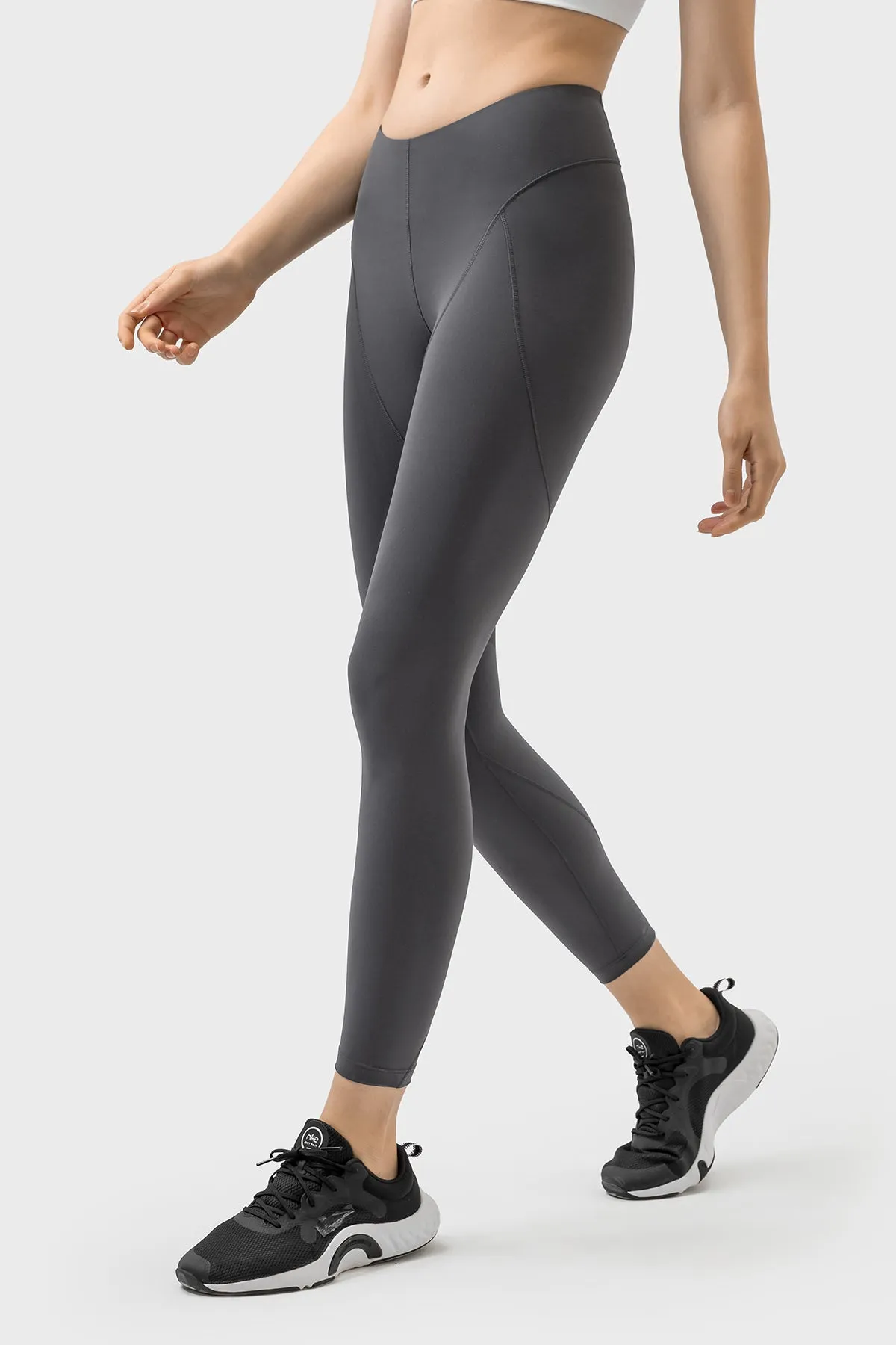 Curved Waist Lift-Up Compression Leggings