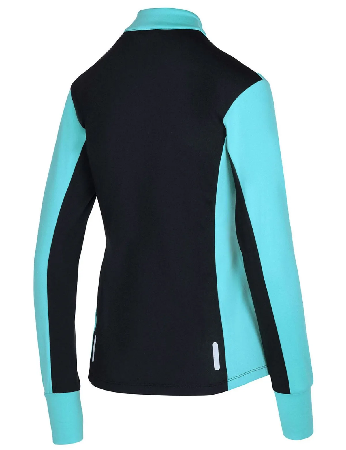 Damen Winter Fleece Laufshirt Langarm Thermo Running Sweatshirt Pro Line Schwarz Blau