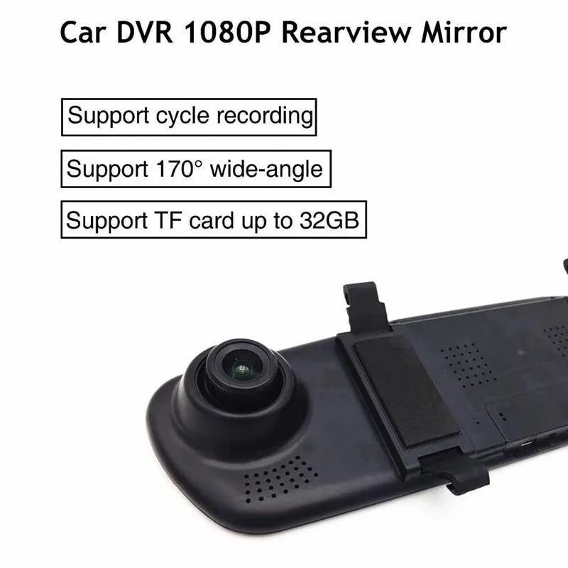 Dashcam Dual Lens Car Camera Full HD 1080P Video Recorder Rearview Mirror With Rear view DVR Dashcam