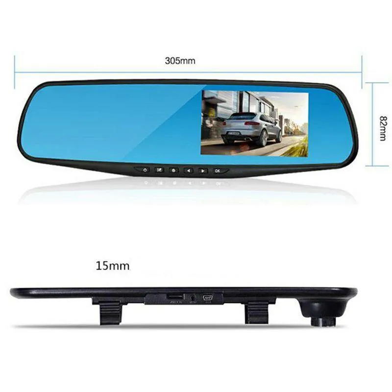 Dashcam Dual Lens Car Camera Full HD 1080P Video Recorder Rearview Mirror With Rear view DVR Dashcam