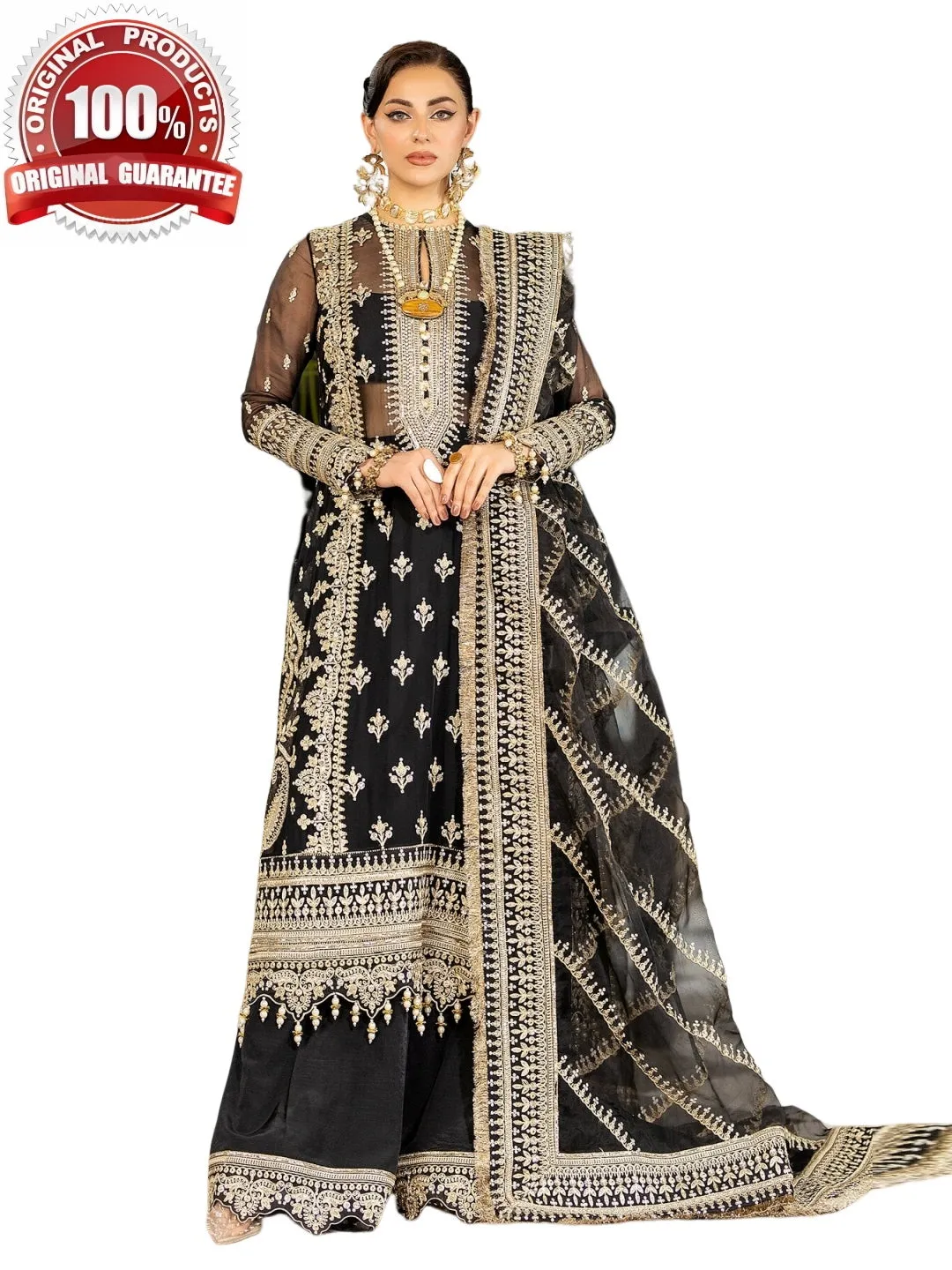 Designer Embroidered Chiffon