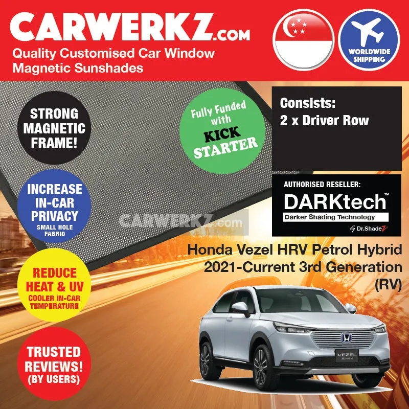 Dr Shadez DARKtech Honda Vezel HRV Petrol Hybrid 2020-Current 3rd Generation (RV)  Japan SUV Customised Window Magnetic Sunshades