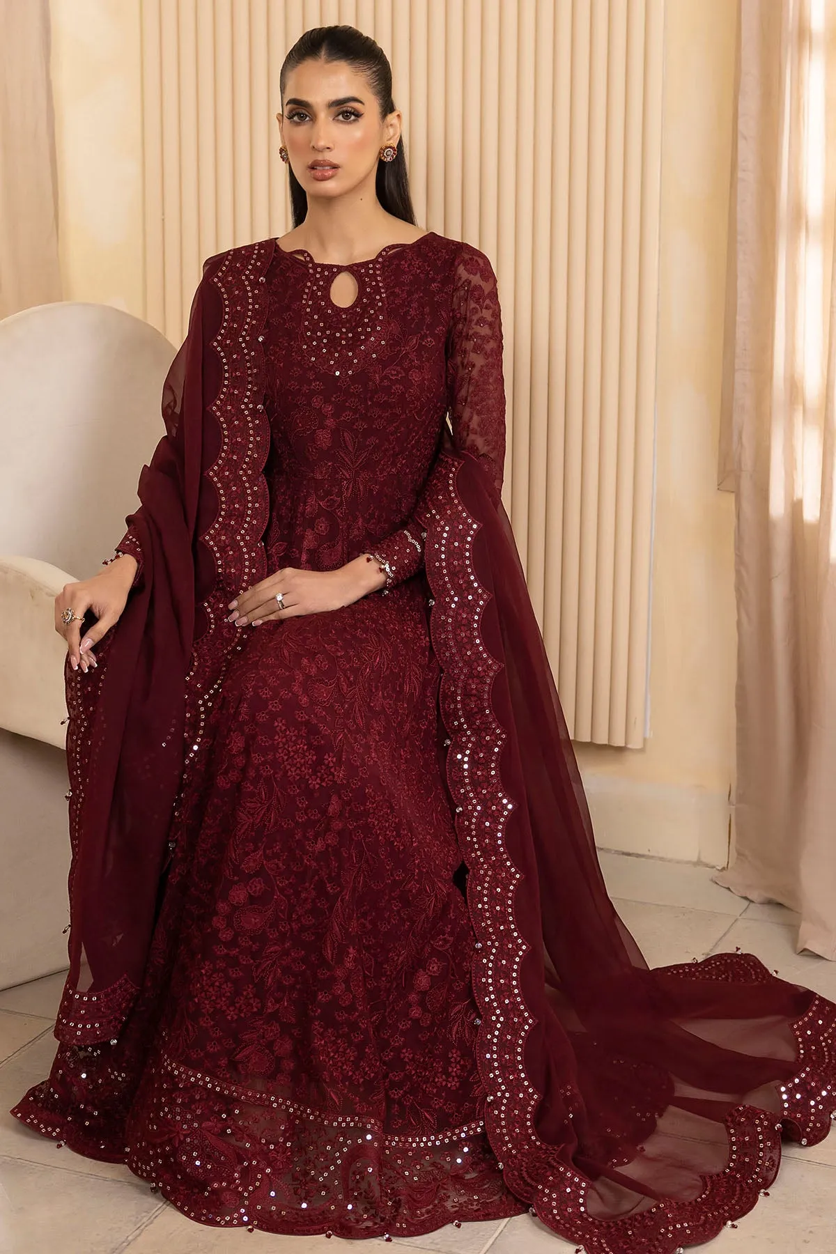 EMBROIDERED CHIFFON UC-3033