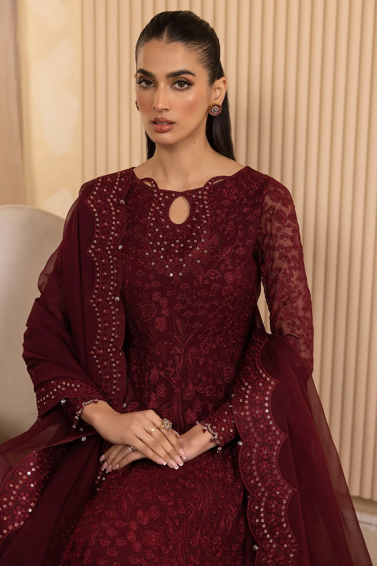 EMBROIDERED CHIFFON UC-3033