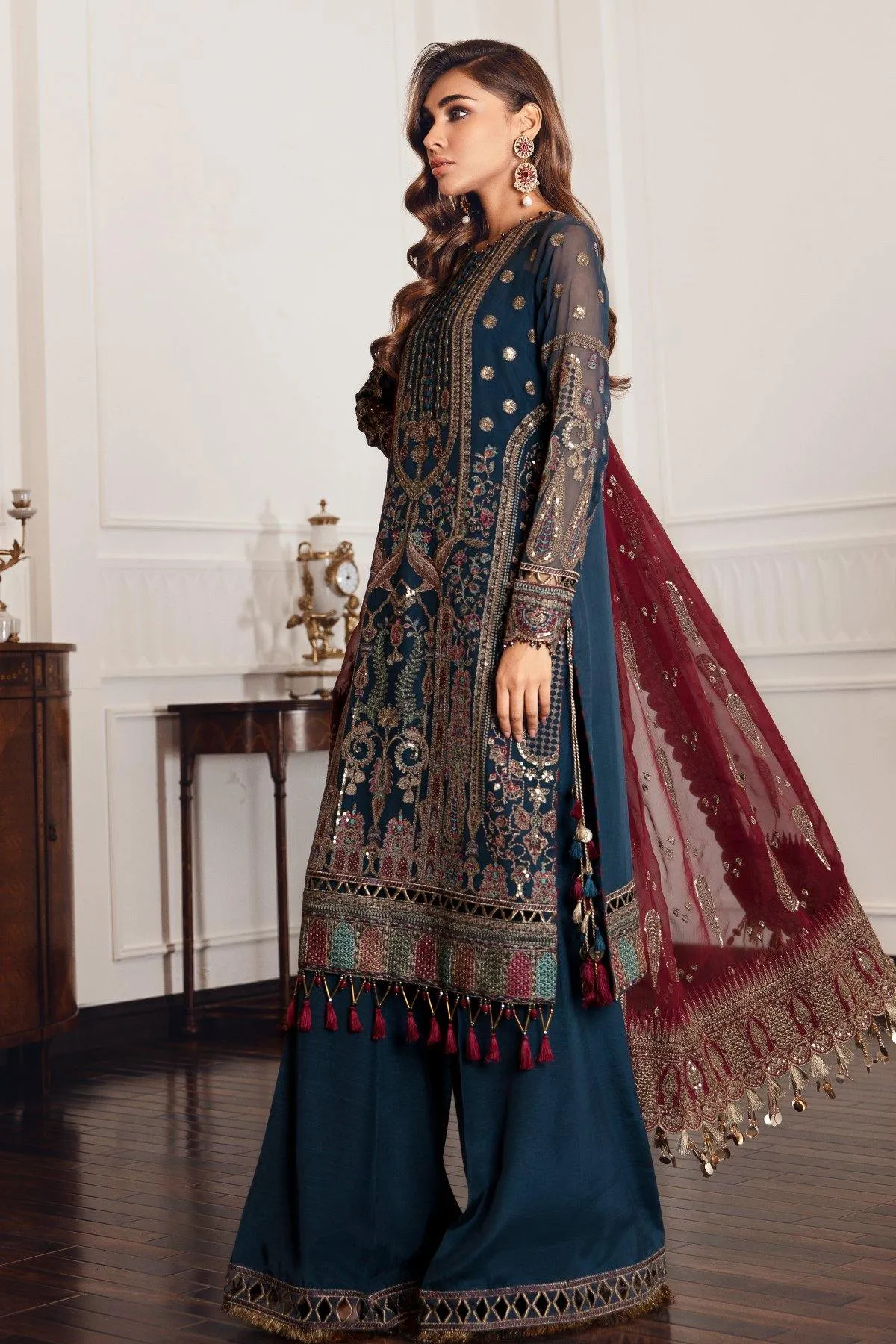 EMBROIDERED CHIFFON UC-3049