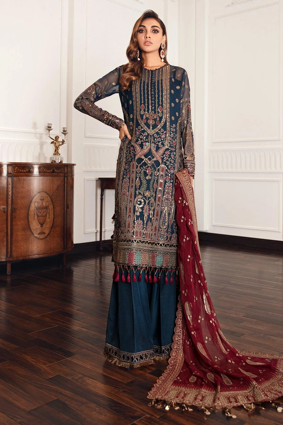 EMBROIDERED CHIFFON UC-3049