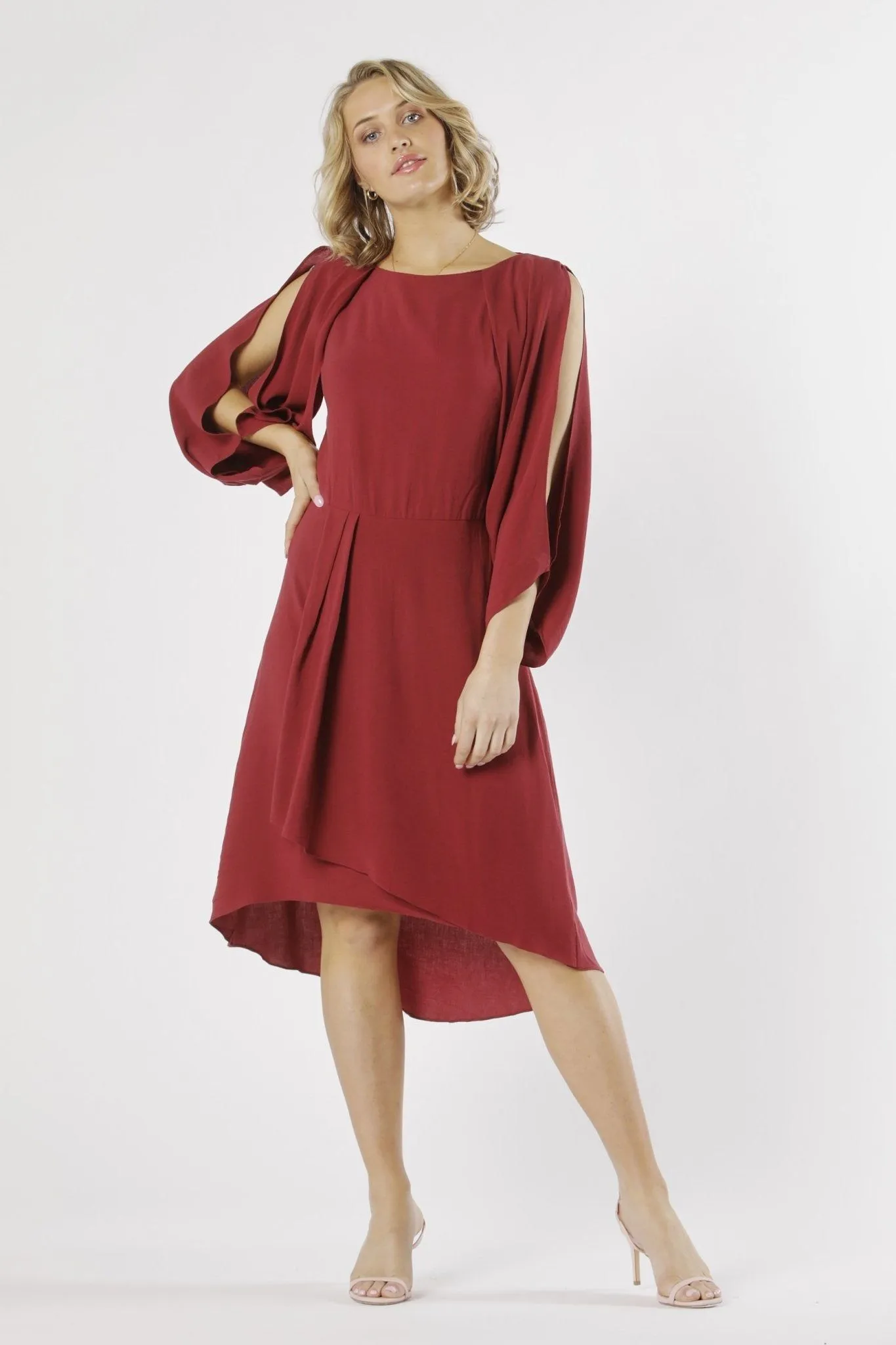 Fate   Becker Marrakesh Cowl back Dress in Plum