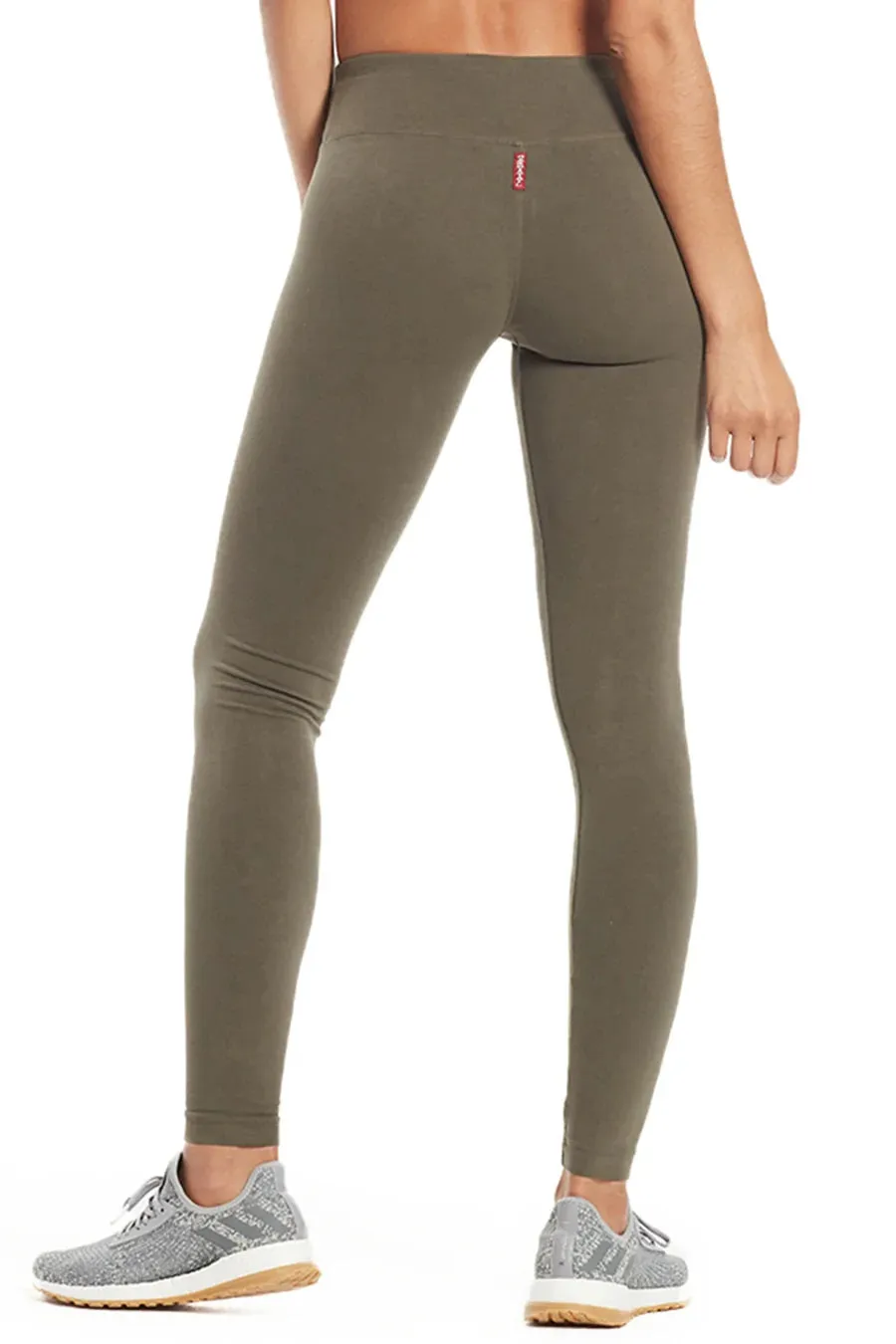 Flat Waist Ankle Legging (Style W-452, Olive) by Hard Tail Forever