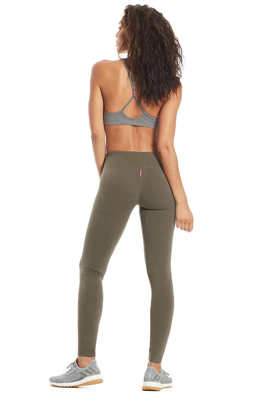 Flat Waist Ankle Legging (Style W-452, Olive) by Hard Tail Forever