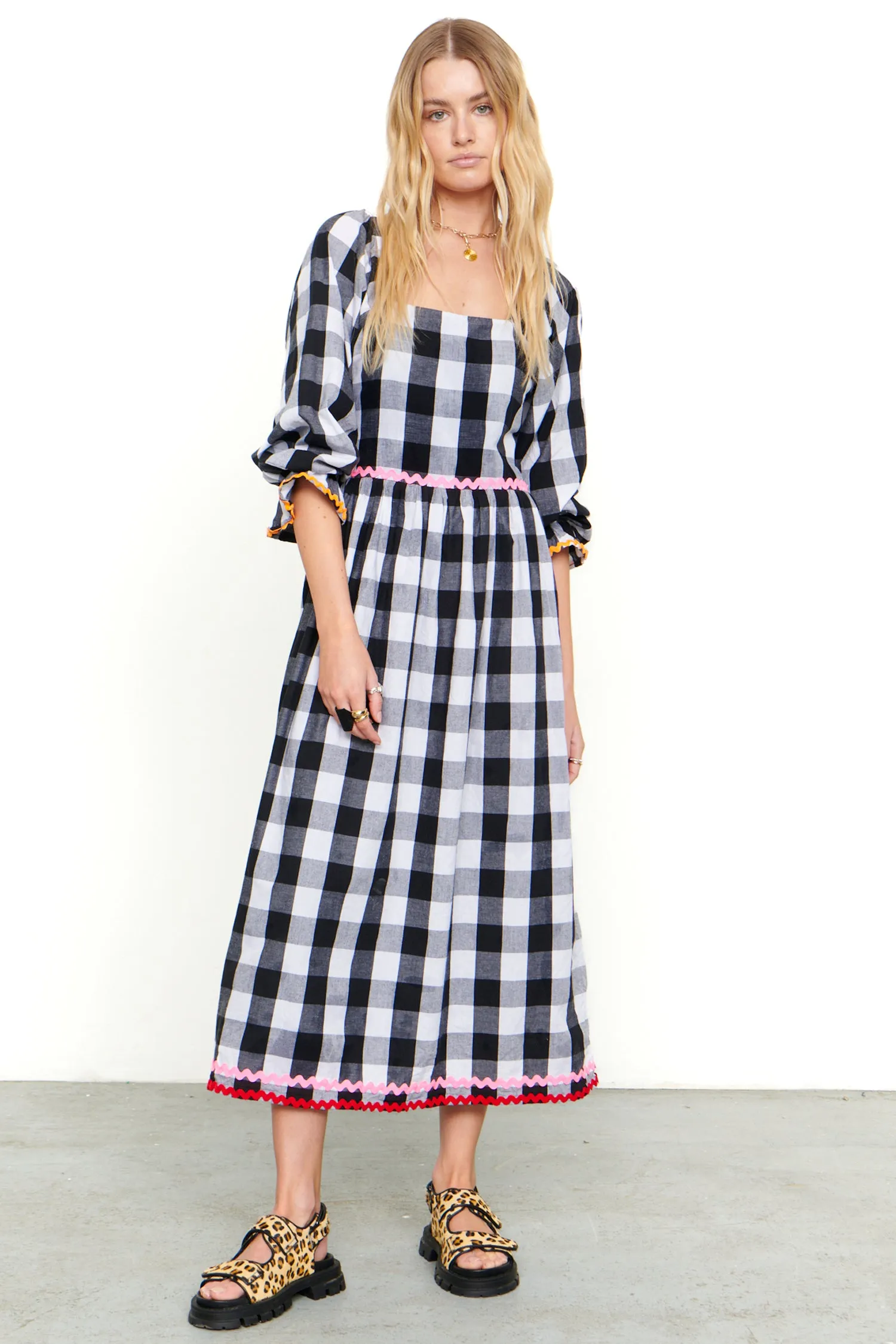 Gingham Macy Midi Dress