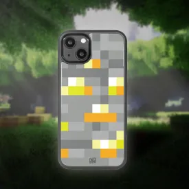 Gold Block Pattern | Glass Phone Case