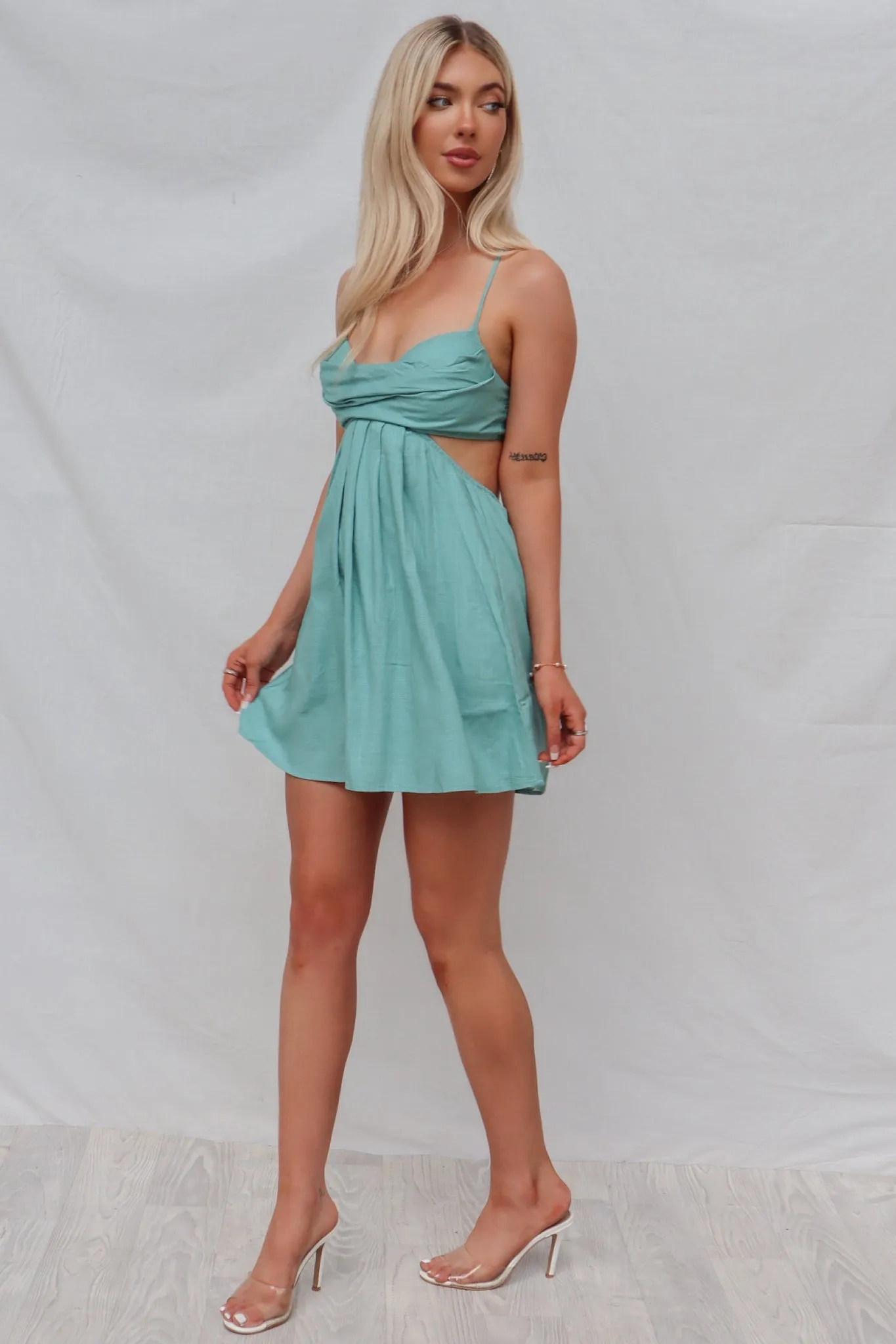 Grayson Mini Dress - Sage