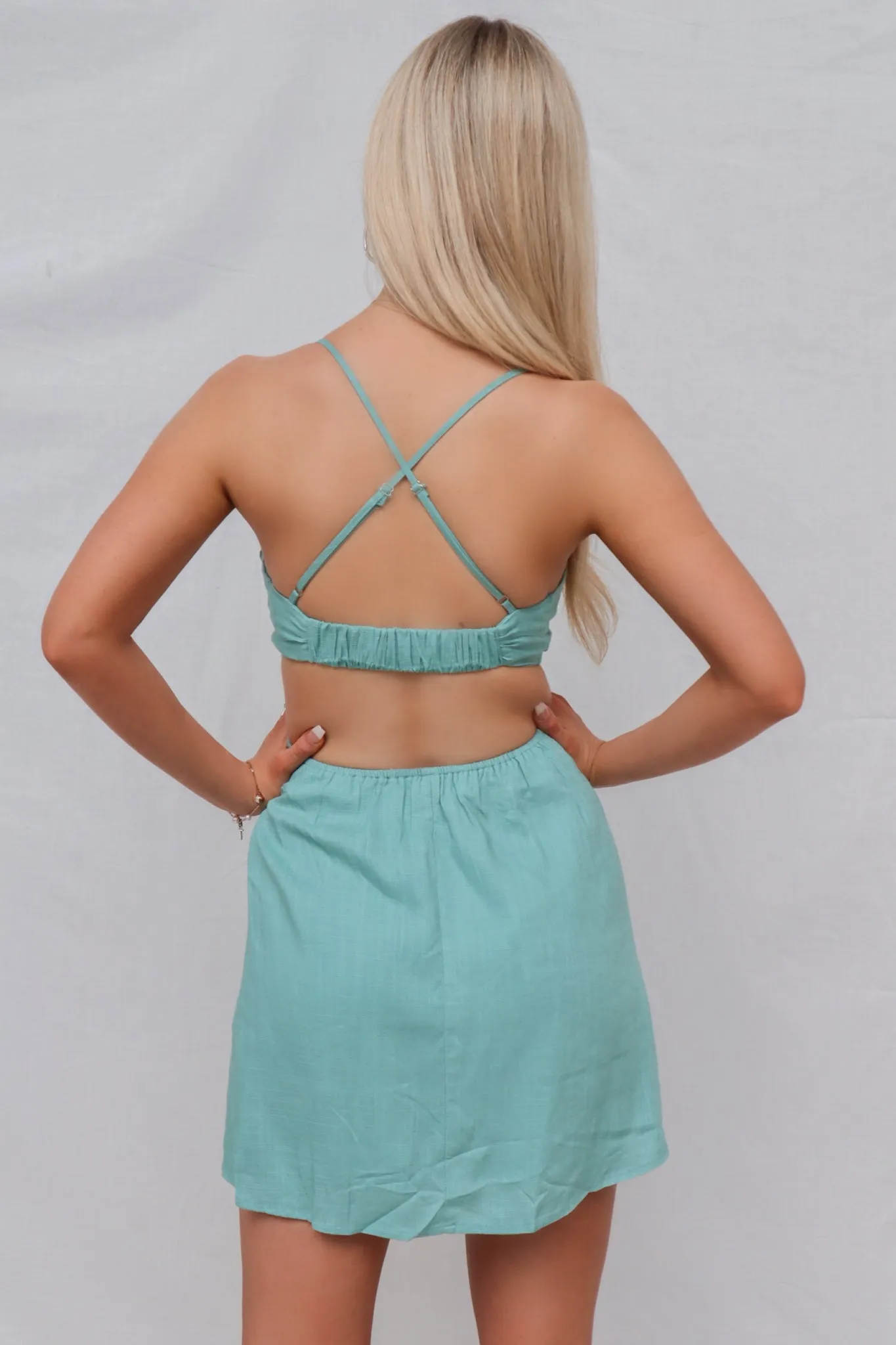 Grayson Mini Dress - Sage