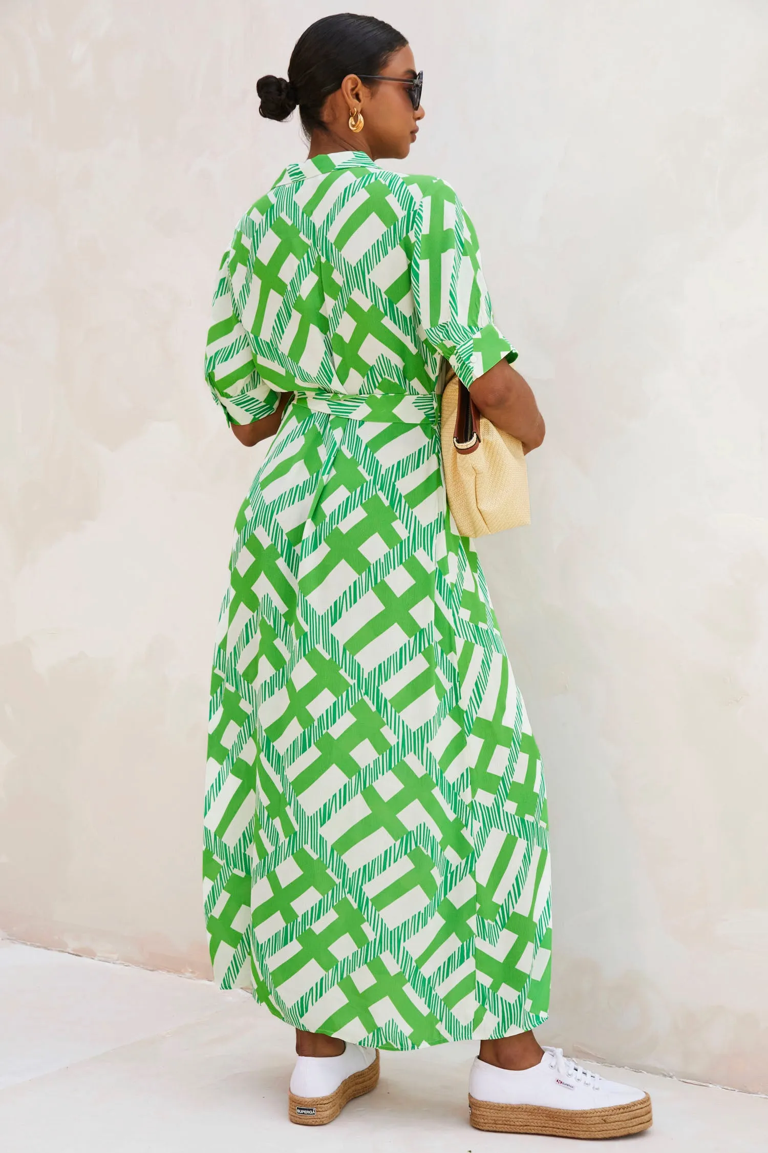 Green Gloria Midi Dress