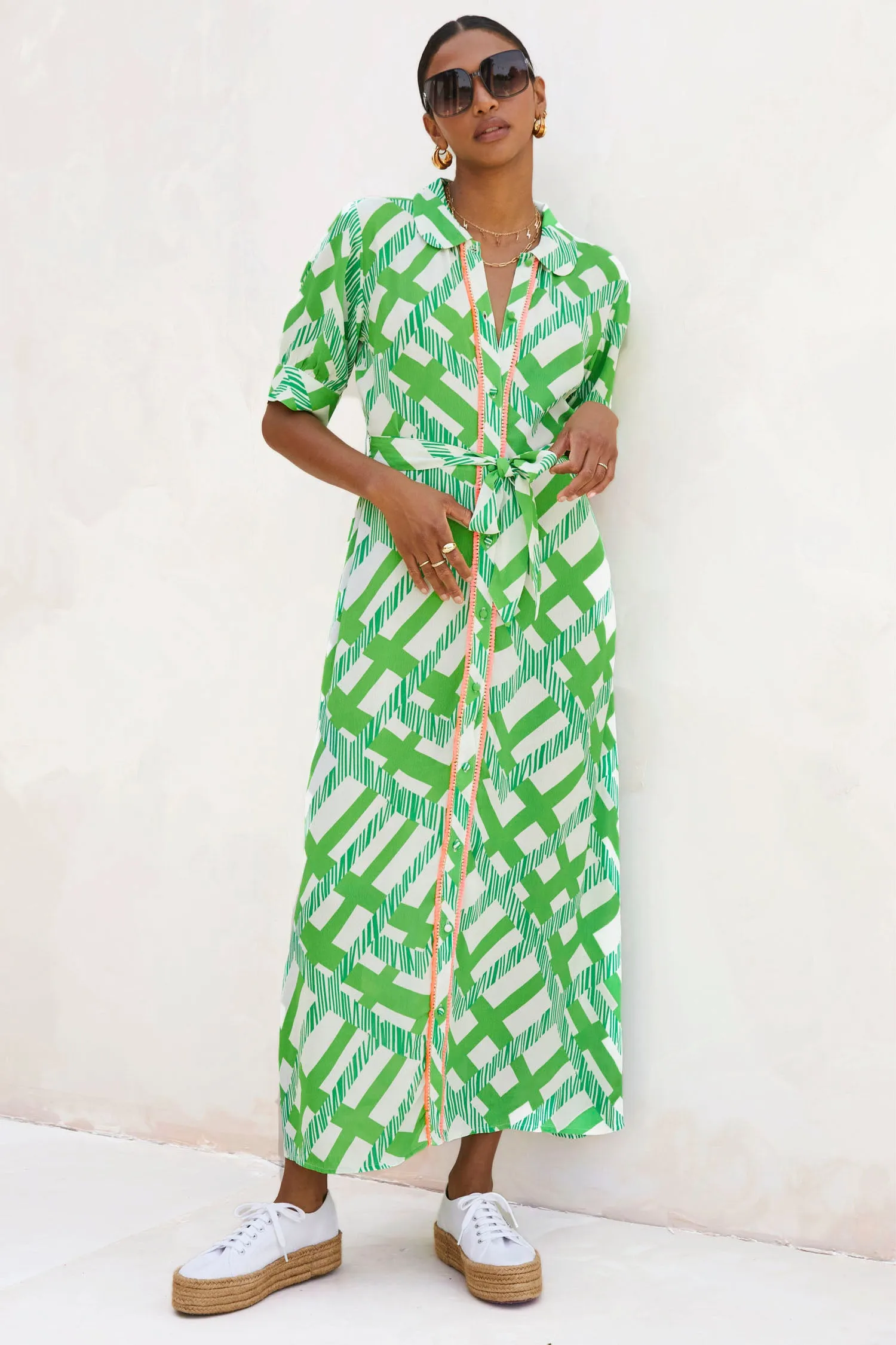 Green Gloria Midi Dress