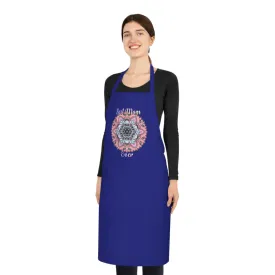 Hand-Drawn Mandala Cotton Apron - Perfect Gift for Mom