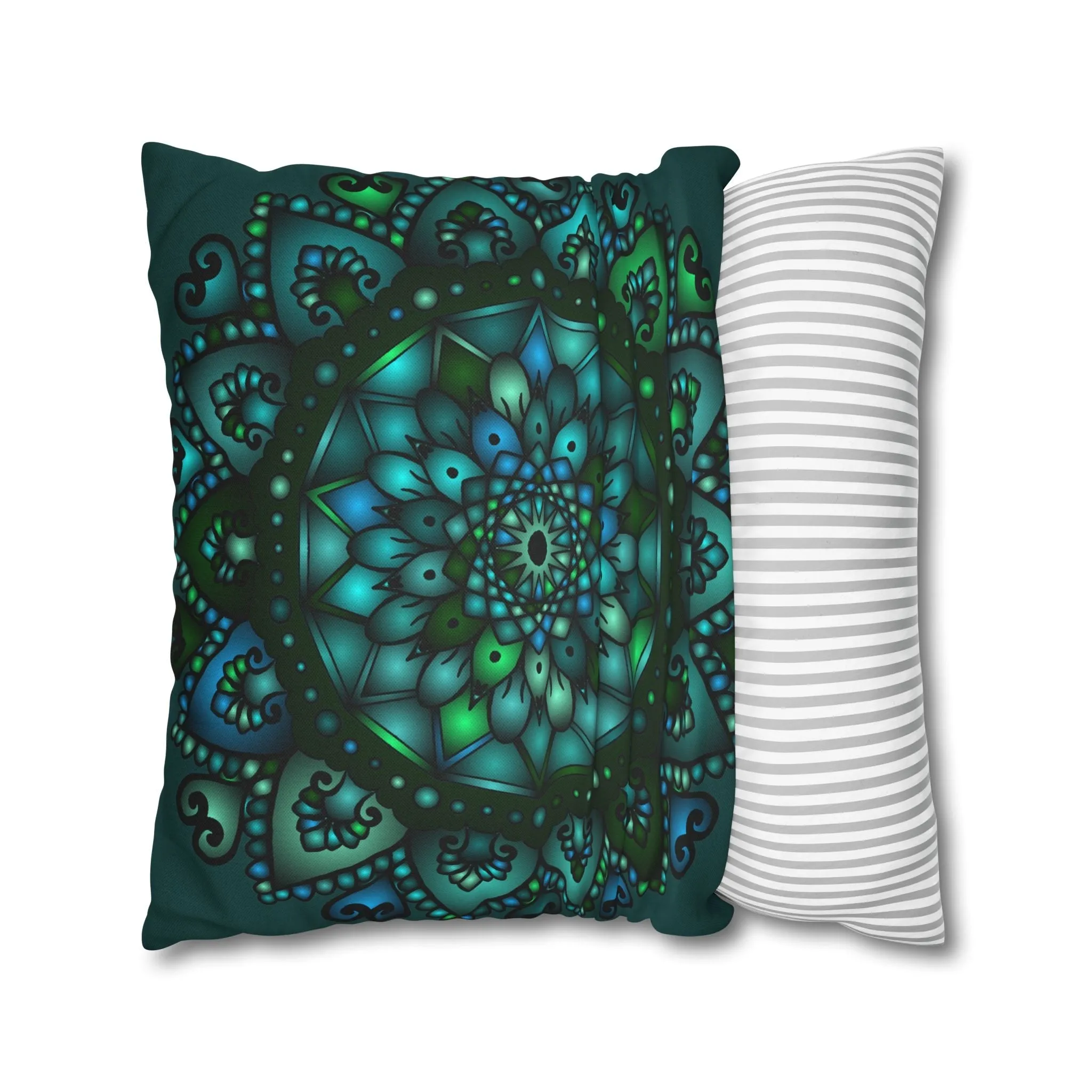 Handmade Mandala Design Square Pillowcase - Original Fine Art