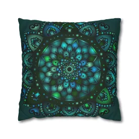 Handmade Mandala Design Square Pillowcase - Original Fine Art