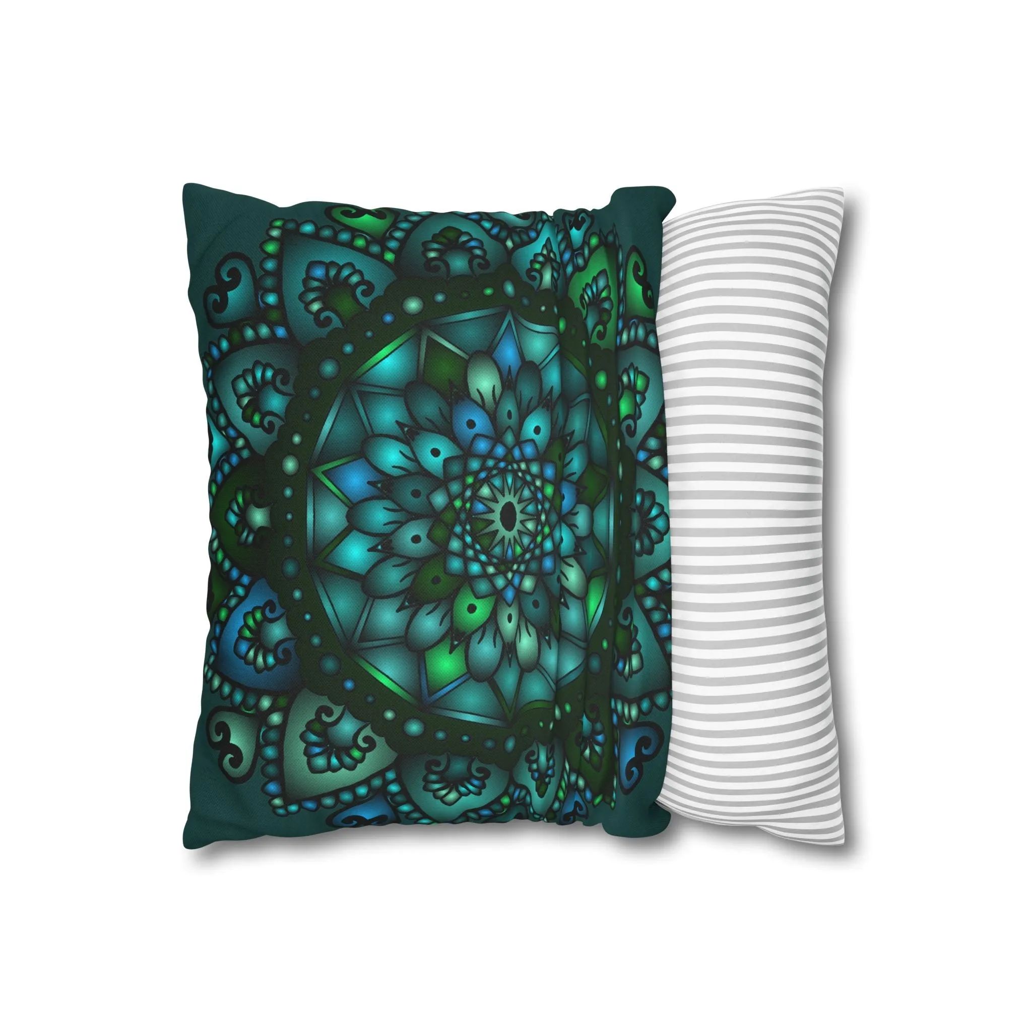 Handmade Mandala Design Square Pillowcase - Original Fine Art