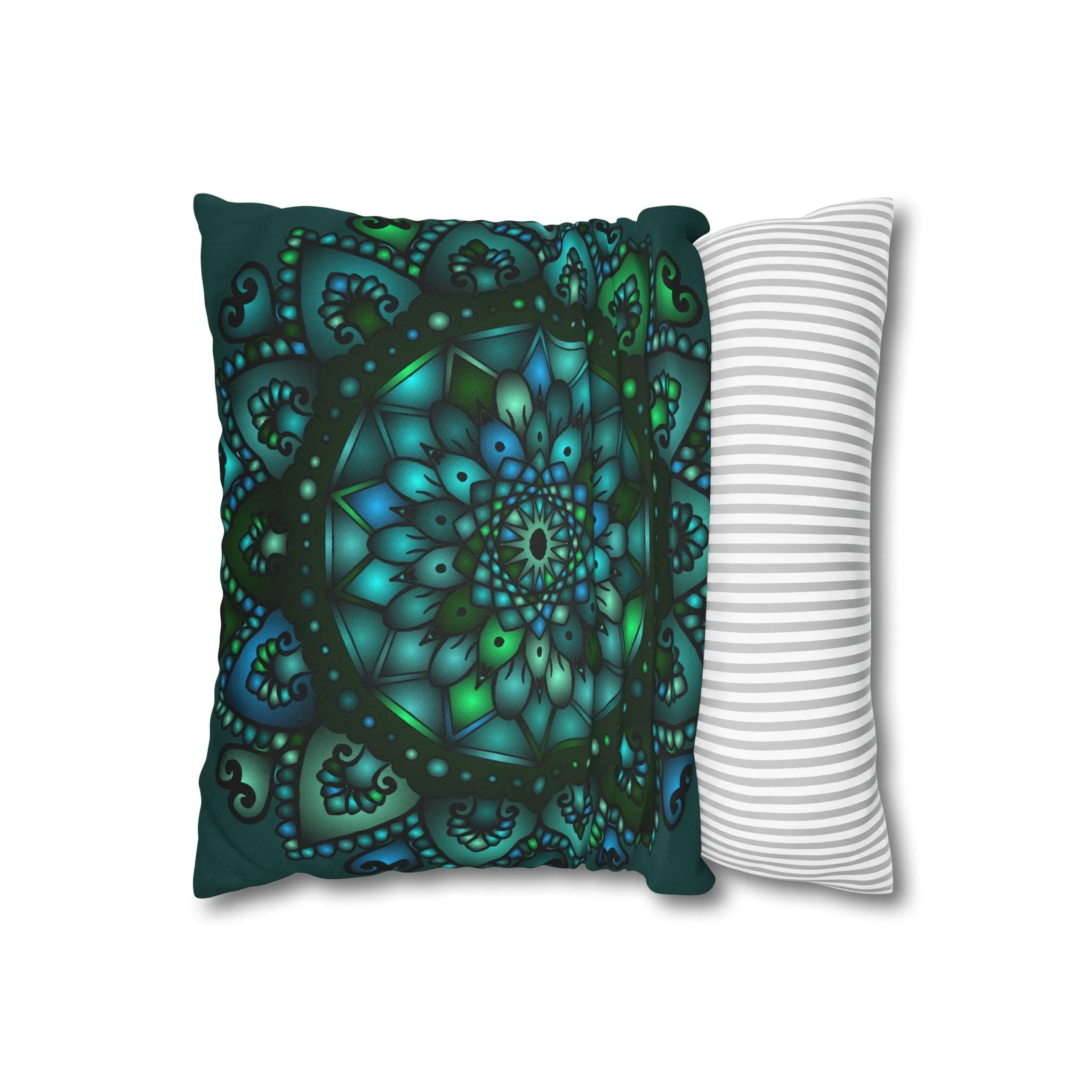 Handmade Mandala Design Square Pillowcase - Original Fine Art