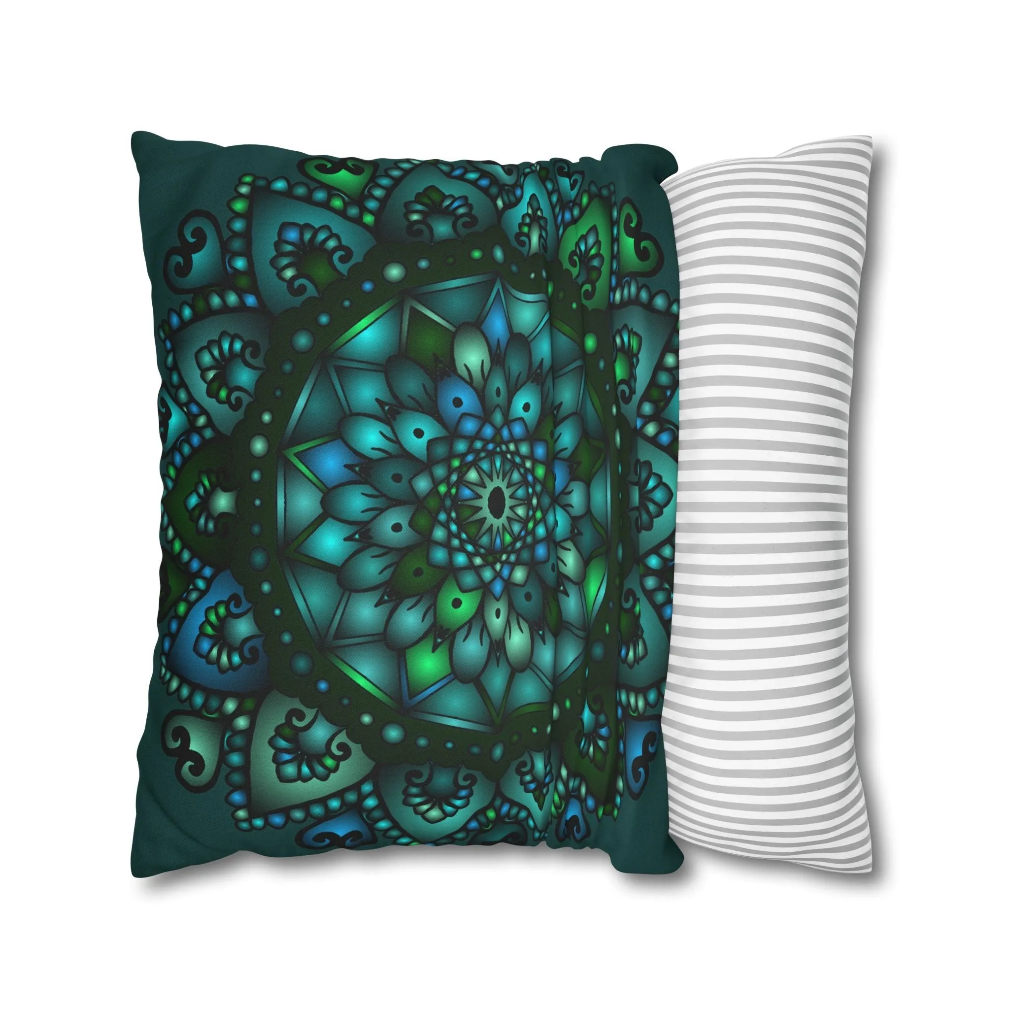 Handmade Mandala Design Square Pillowcase - Original Fine Art