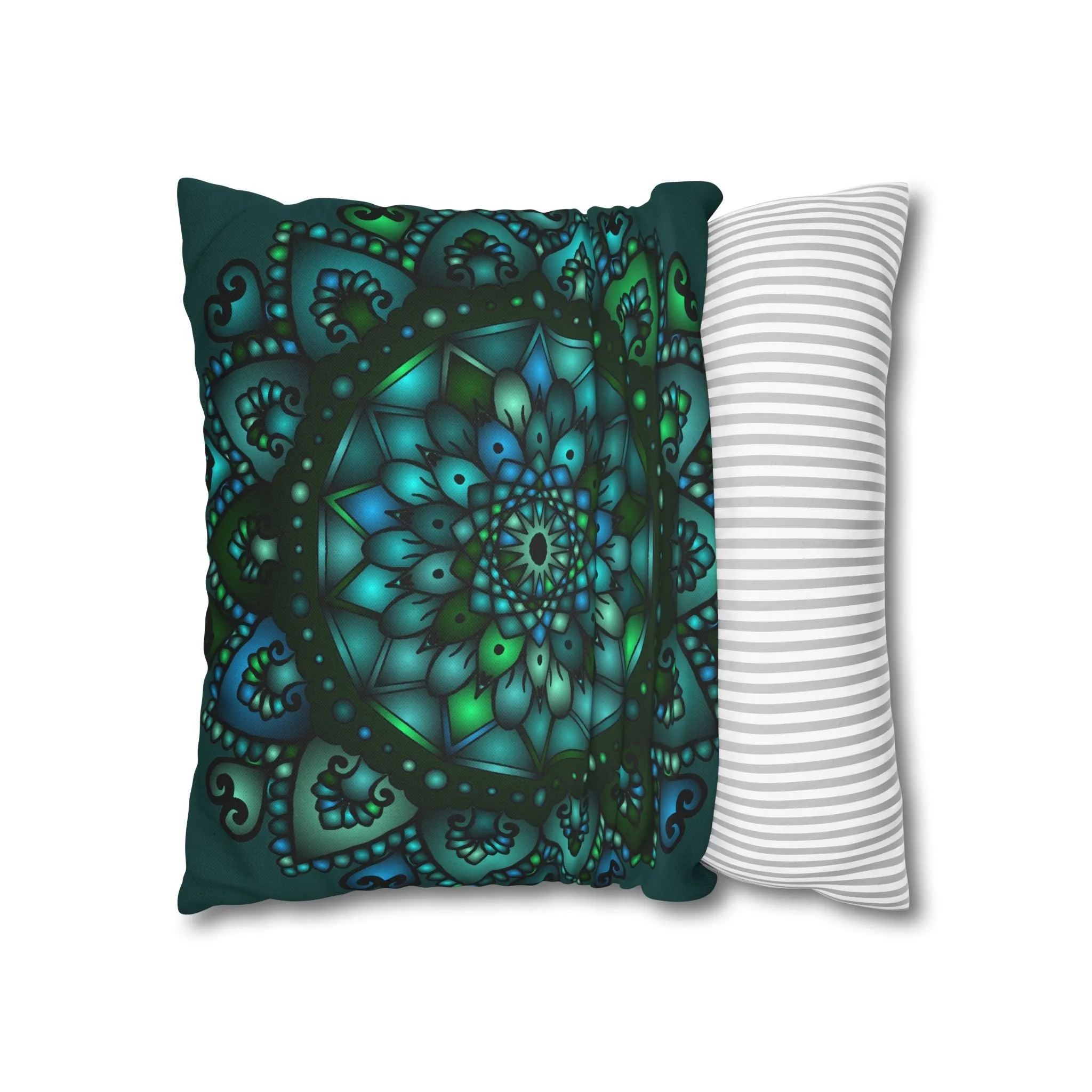 Handmade Mandala Design Square Pillowcase - Original Fine Art