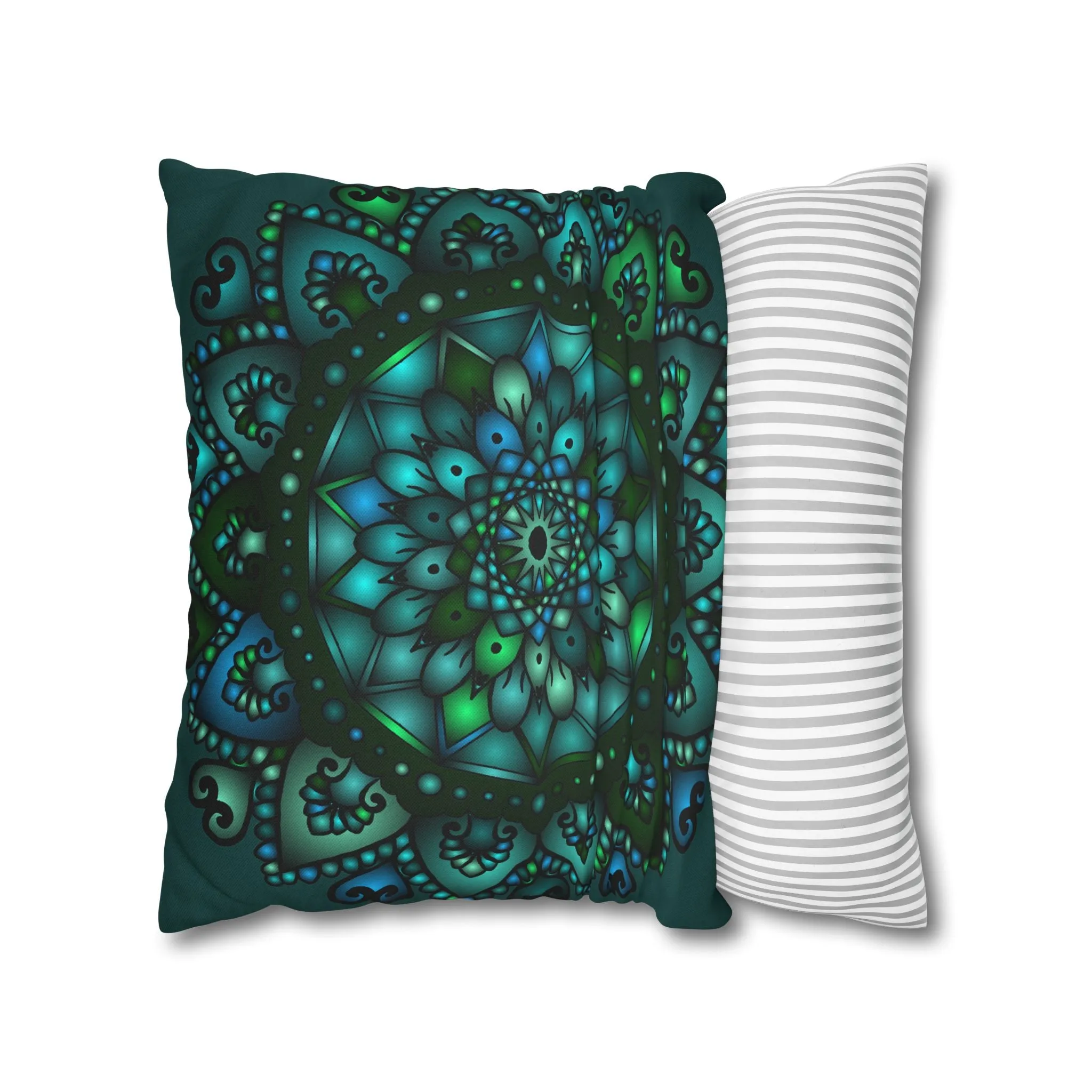 Handmade Mandala Design Square Pillowcase - Original Fine Art