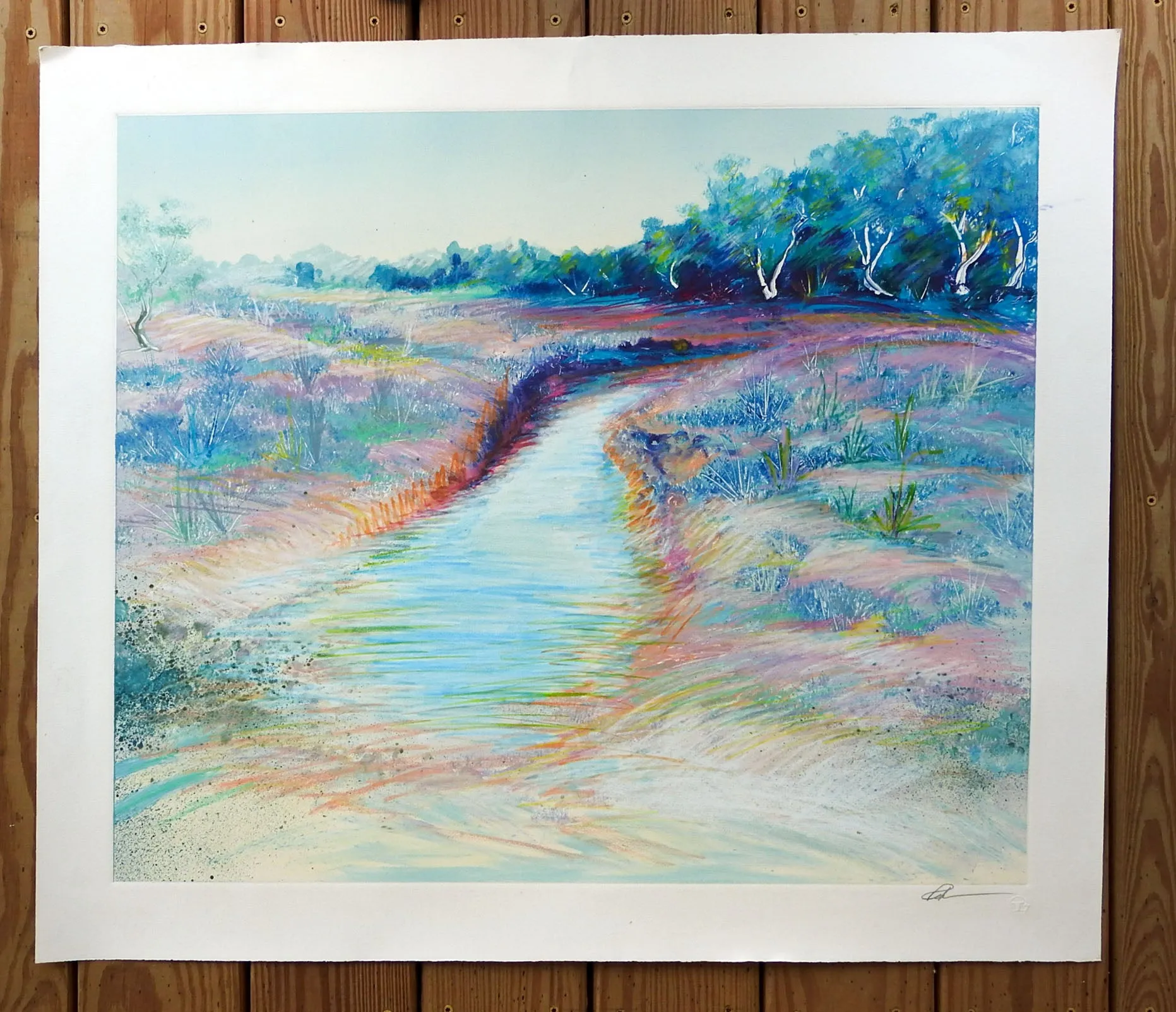 Impressionist Monoprint Landscape Print