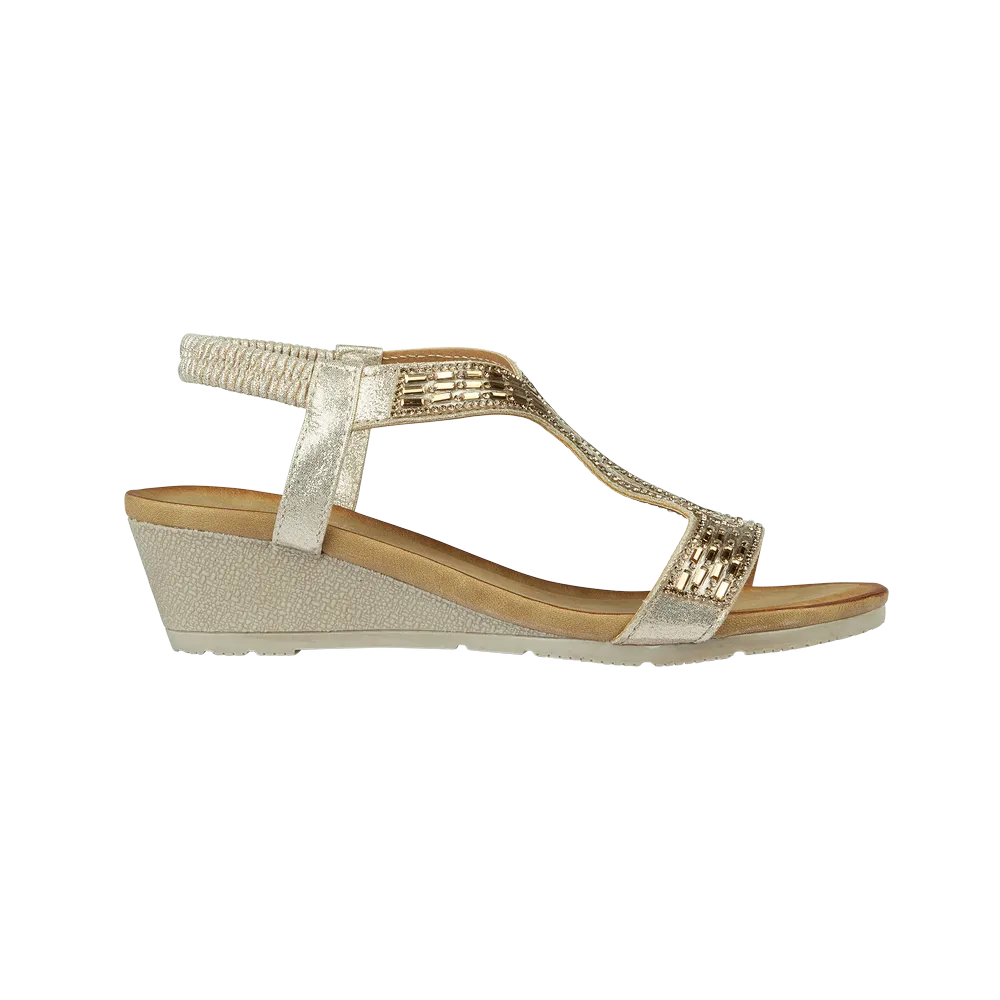 Jo & Joe Cape Verde Rose Gold Wedge Sandal