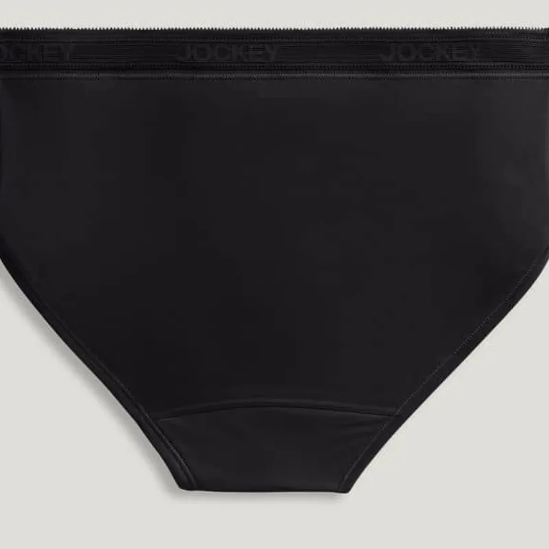 Jockey Worry Free Microfiber Period Bikini Black