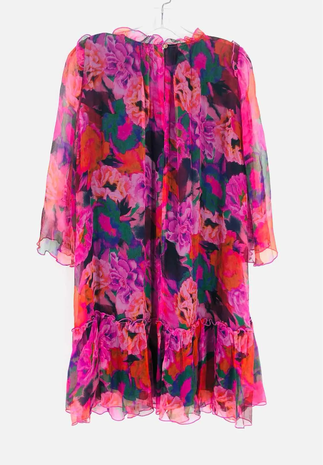 Johnny Was Size XS Purple/Multi Floral Silk NEW Designer Dress