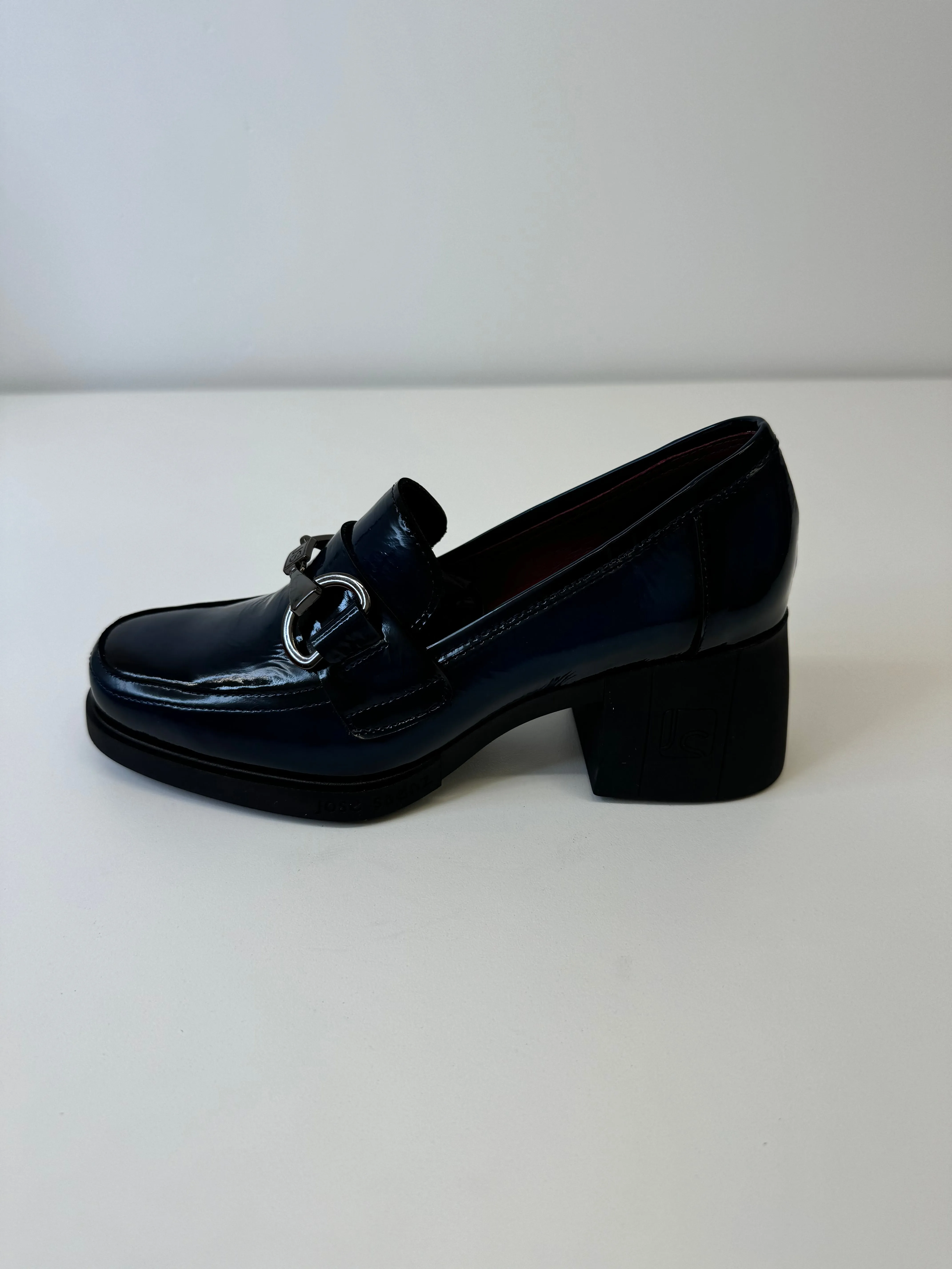 JOSE SAENZ Navy Heel Loafers