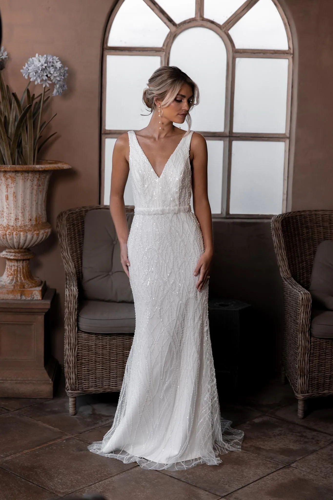 KALANI Embellished Gown - Ivory