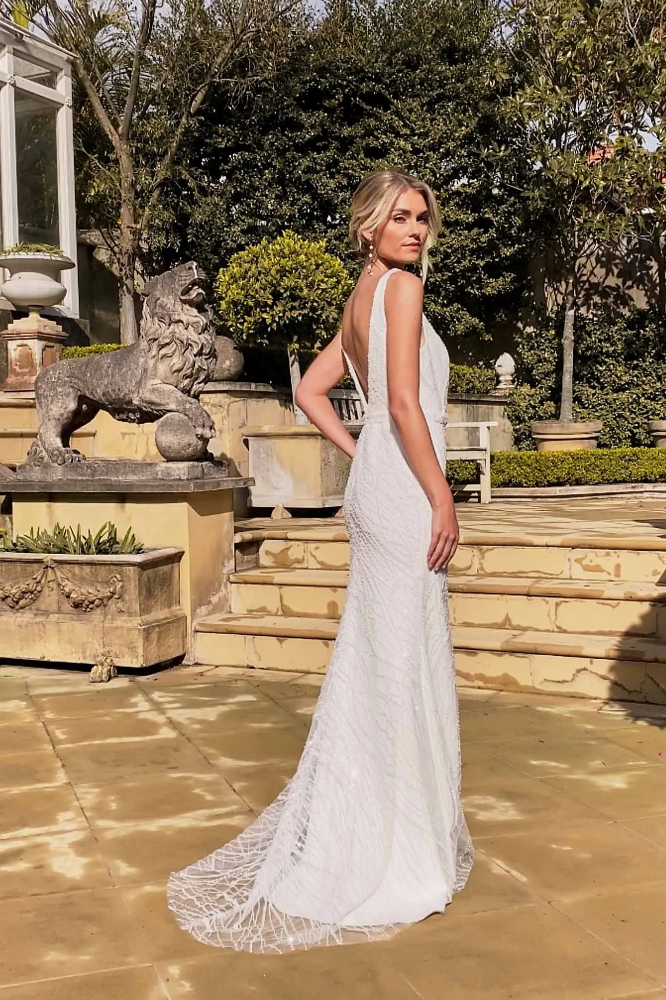 KALANI Embellished Gown - Ivory