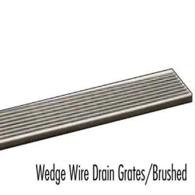 Laticrete Linear Wedge Wire Drain Grate - Brushed