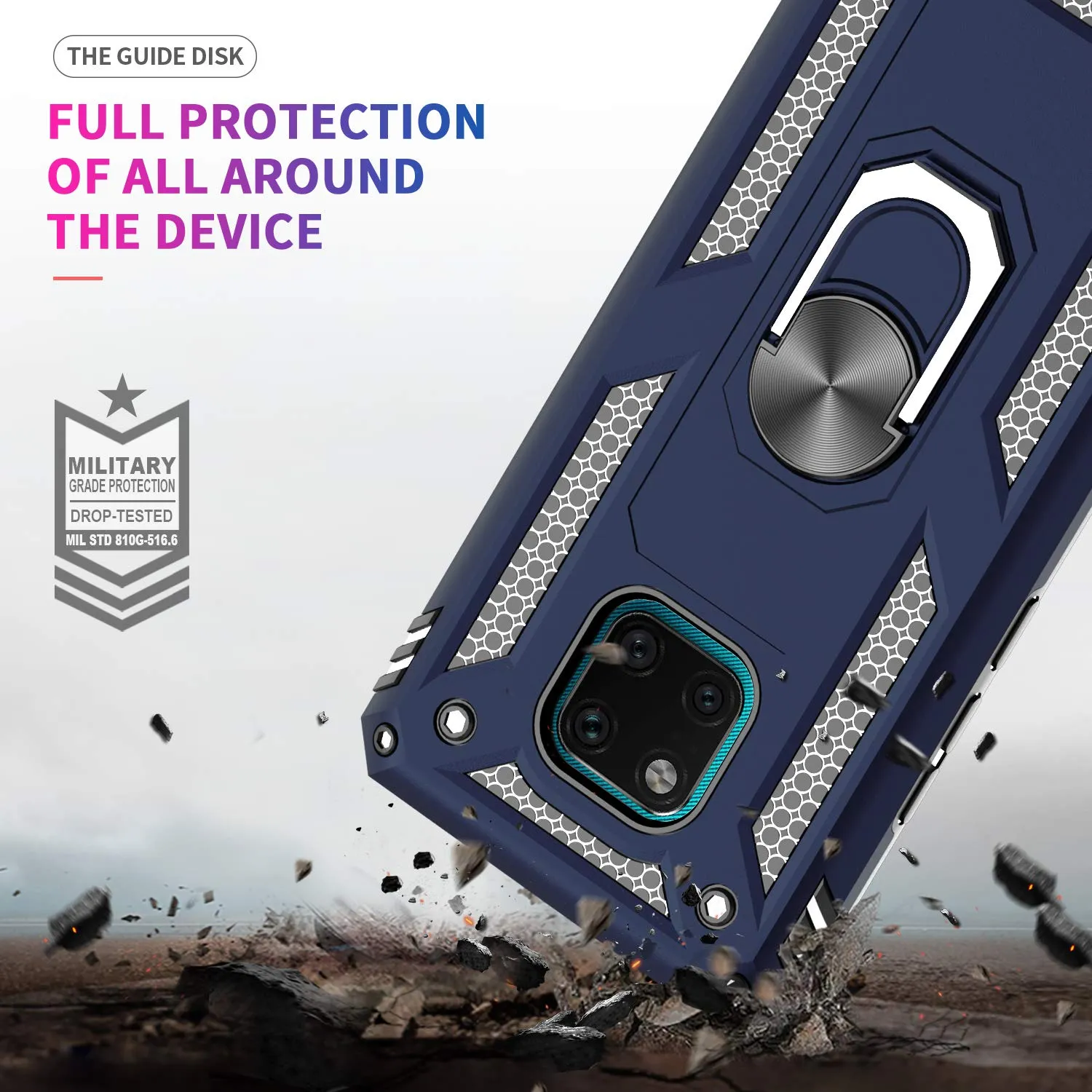 LeYi for Huawei Mate 20 Pro Case with Magnetic Ring Holder, Full Body Protective [Military Grade] Silicone Personalised Shockproof Armour Phone Cover